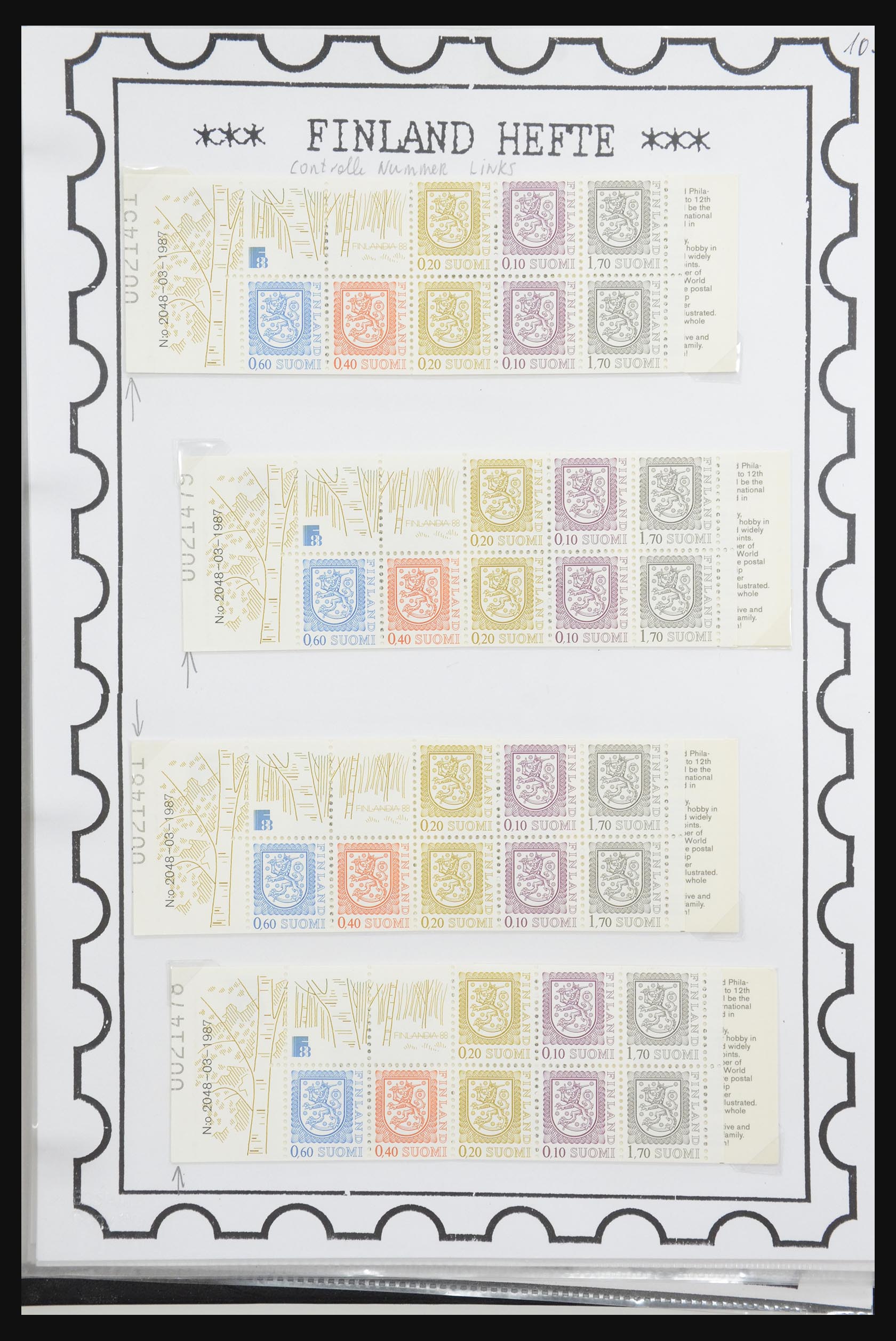 32082 043 - 32082 Finland stamp booklets 1939-1995.