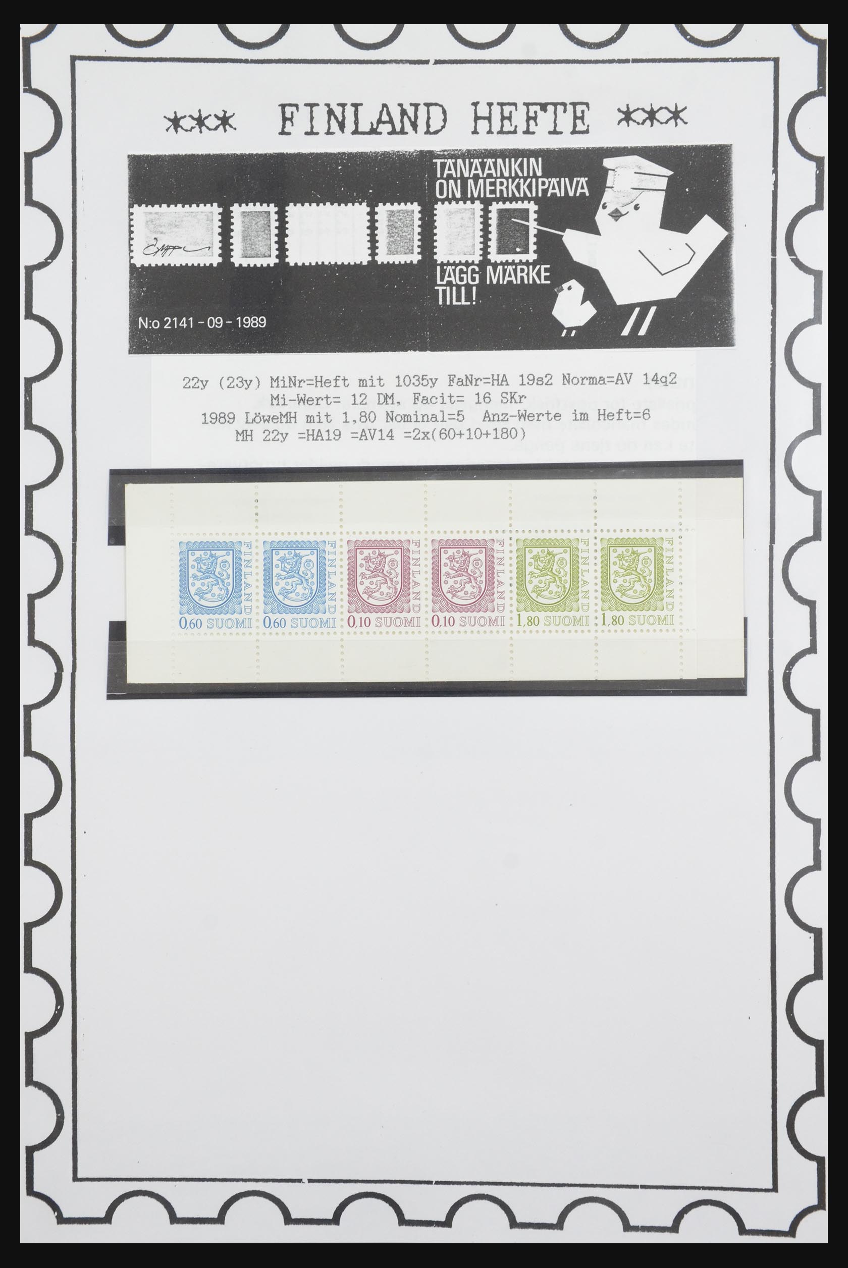 32082 046 - 32082 Finland postzegelboekjes 1939-1995.