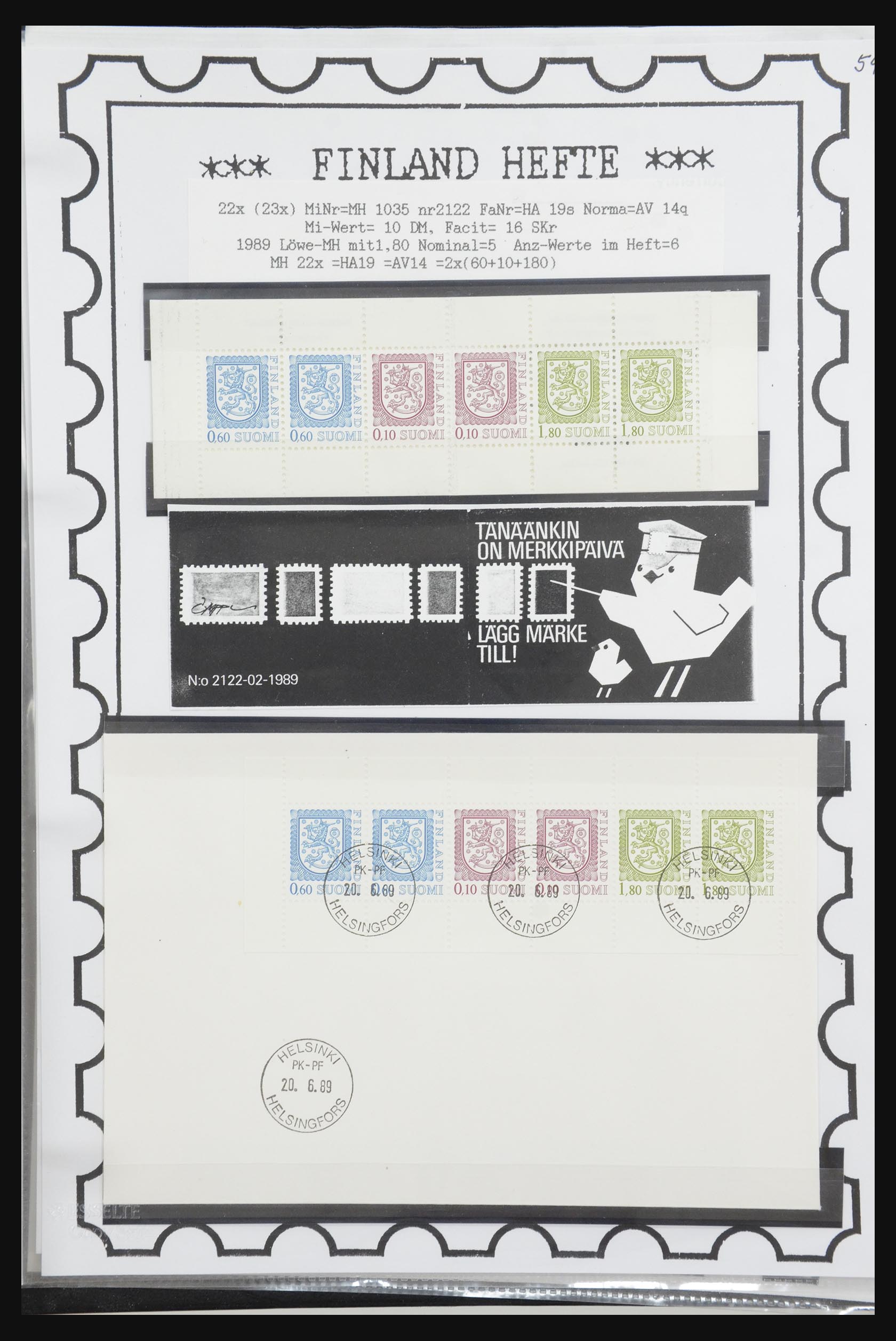 32082 047 - 32082 Finland postzegelboekjes 1939-1995.
