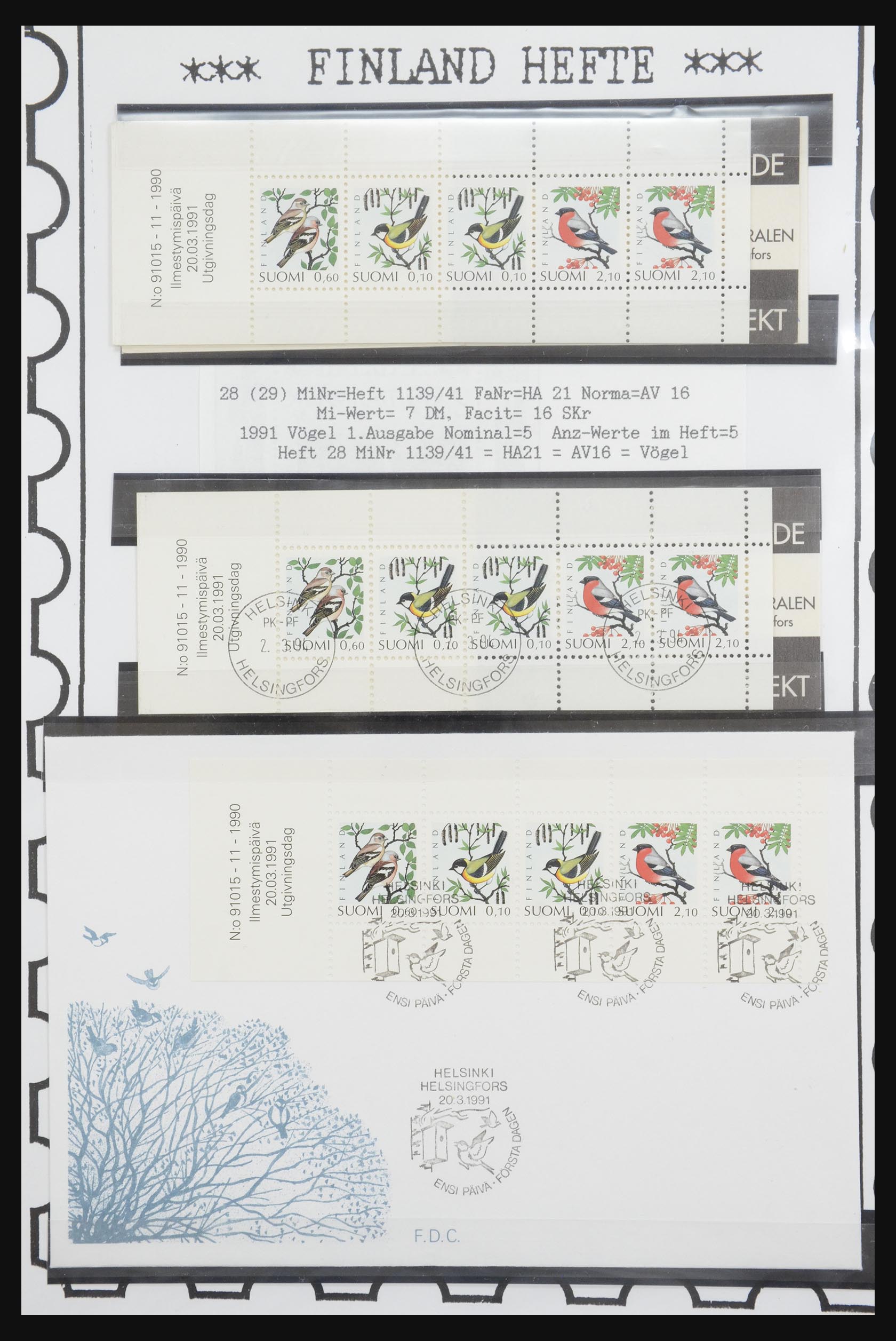 32082 050 - 32082 Finland stamp booklets 1939-1995.