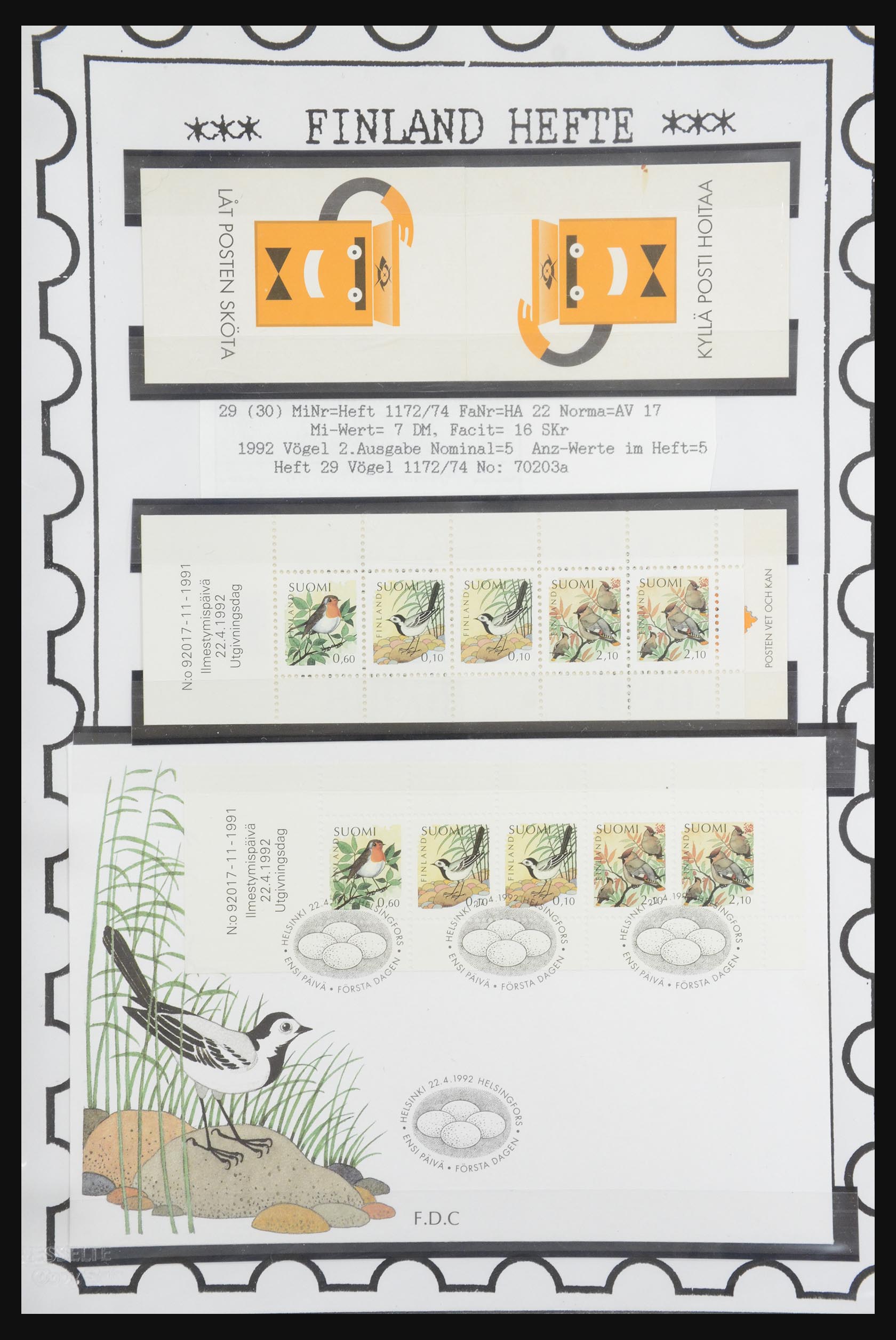 32082 051 - 32082 Finland postzegelboekjes 1939-1995.