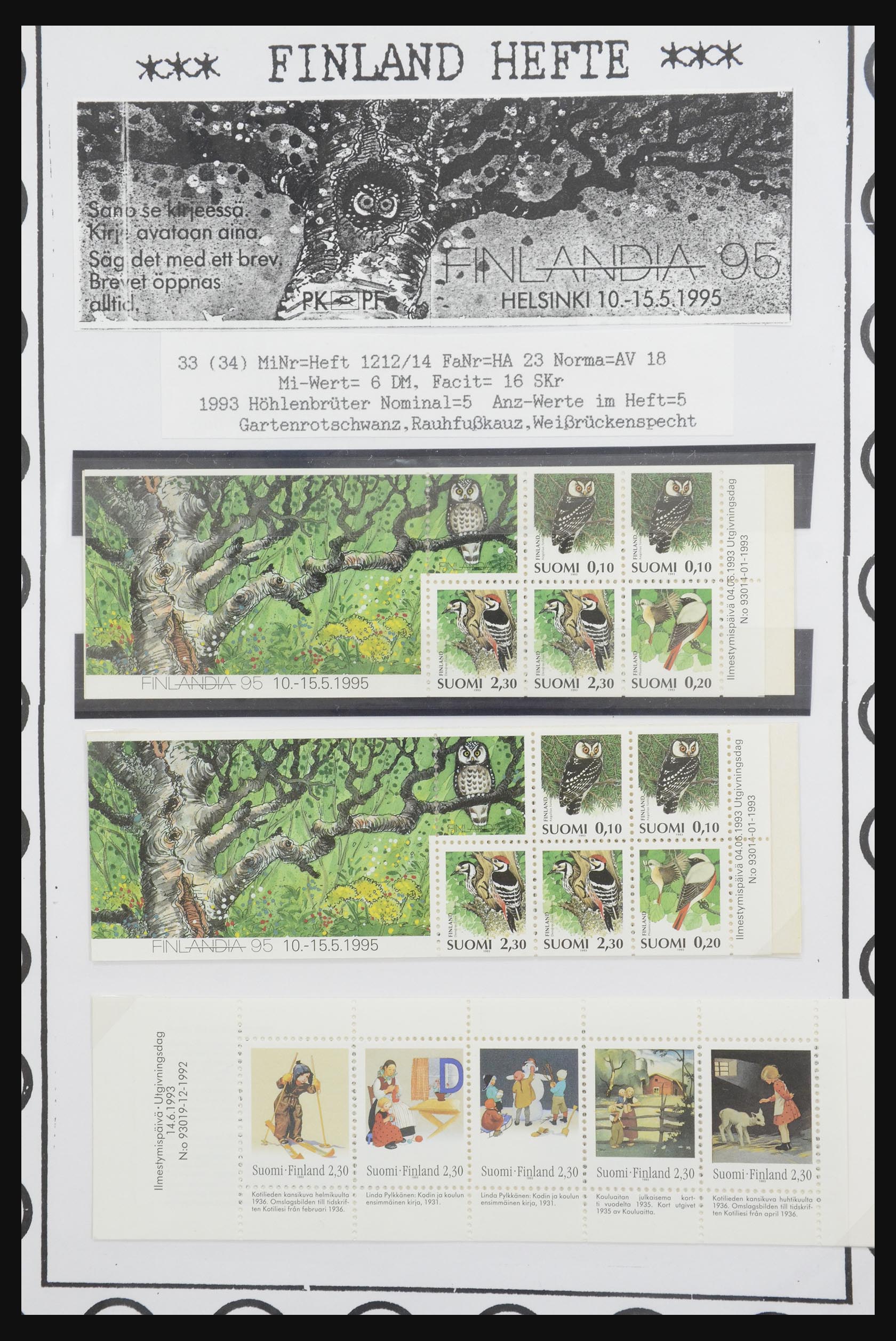 32082 052 - 32082 Finland postzegelboekjes 1939-1995.