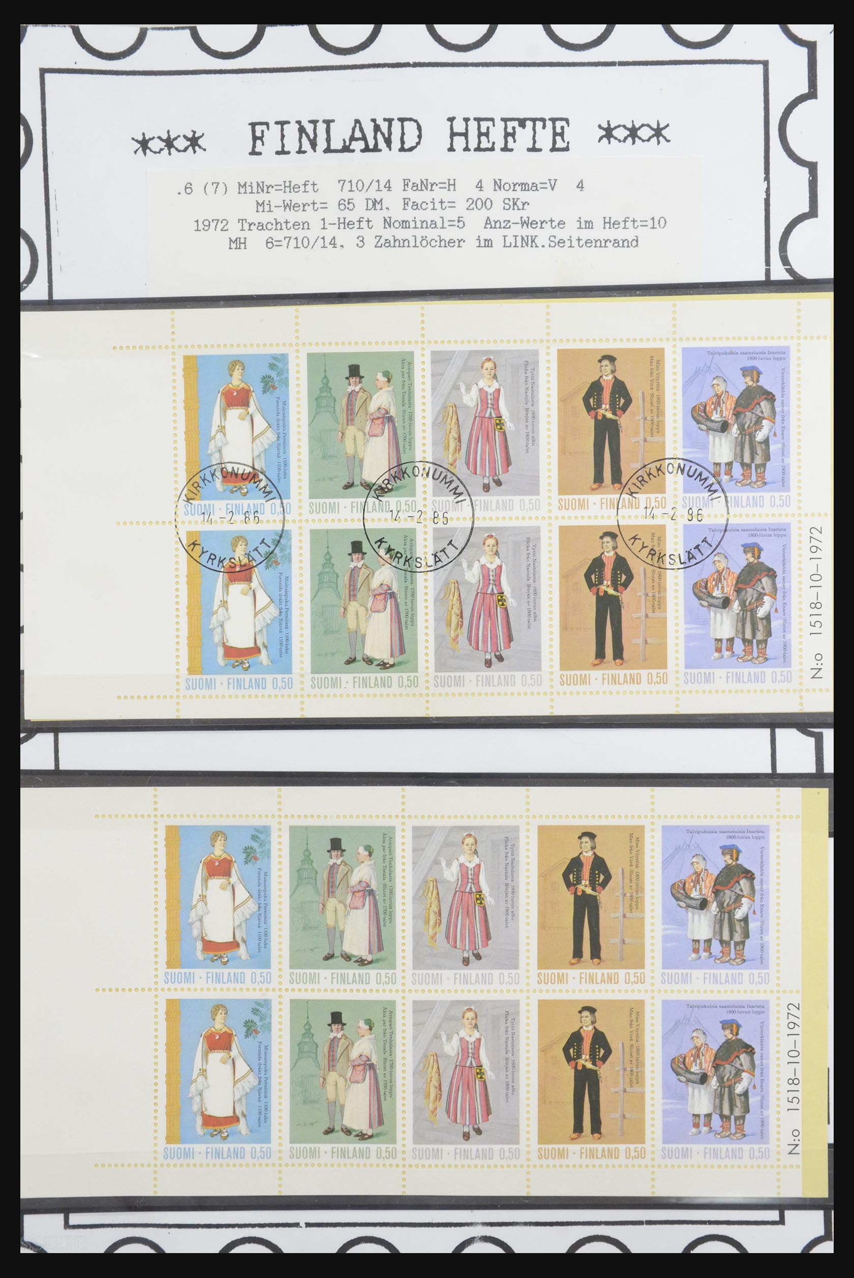 32082 054 - 32082 Finland postzegelboekjes 1939-1995.