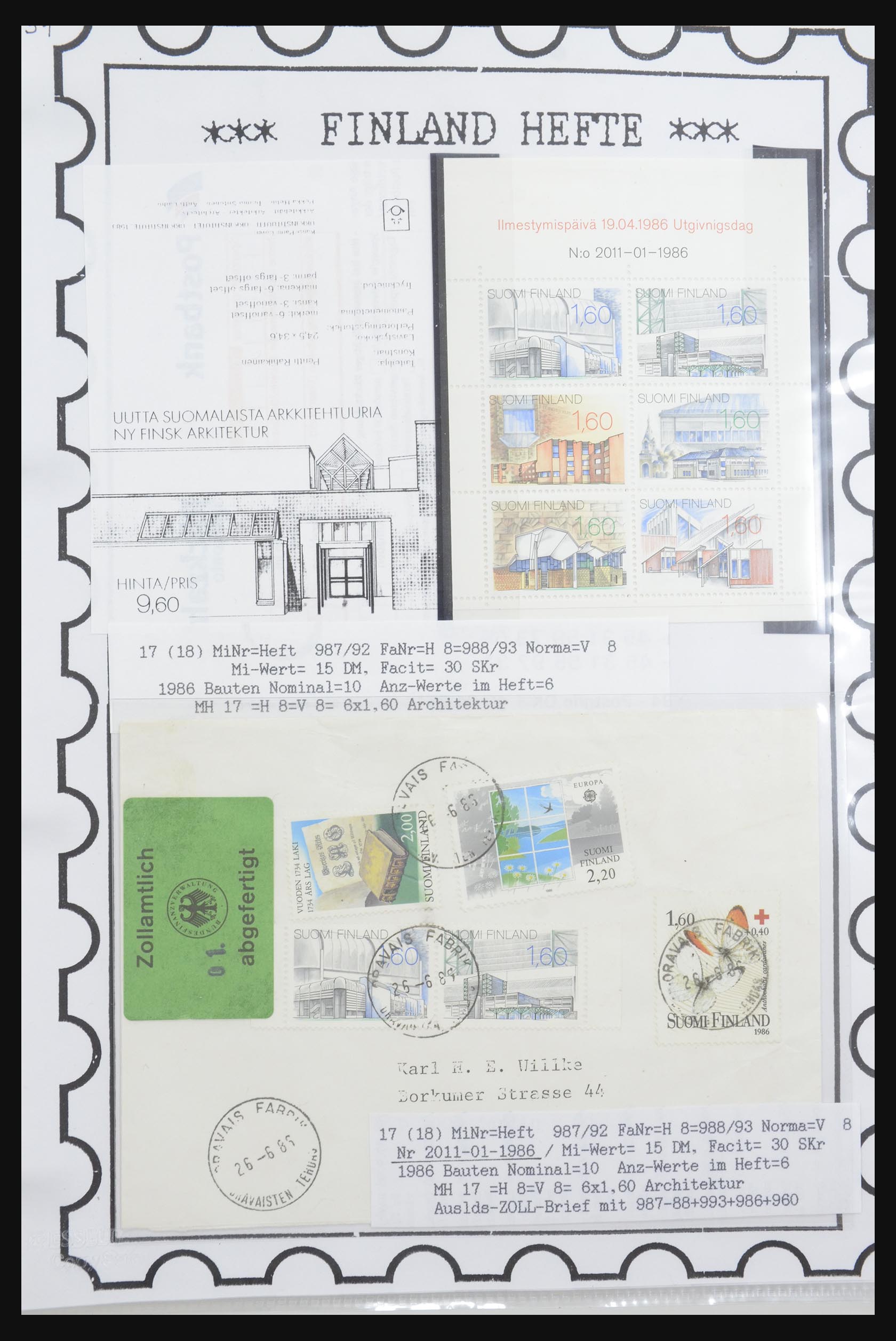 32082 062 - 32082 Finland postzegelboekjes 1939-1995.