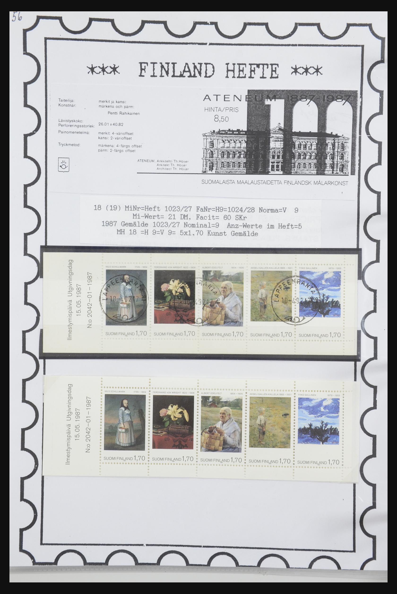 32082 063 - 32082 Finland stamp booklets 1939-1995.