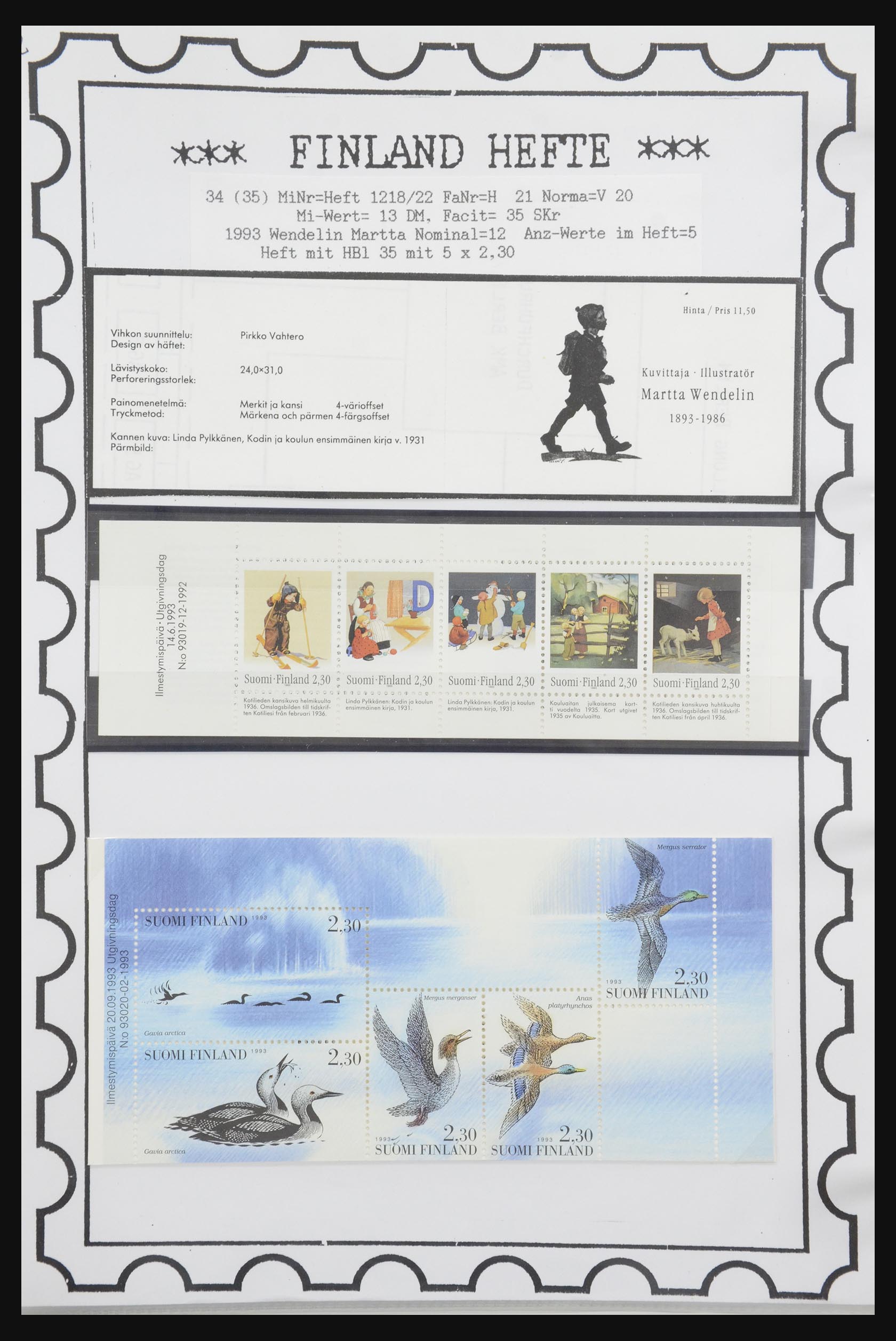 32082 078 - 32082 Finland postzegelboekjes 1939-1995.