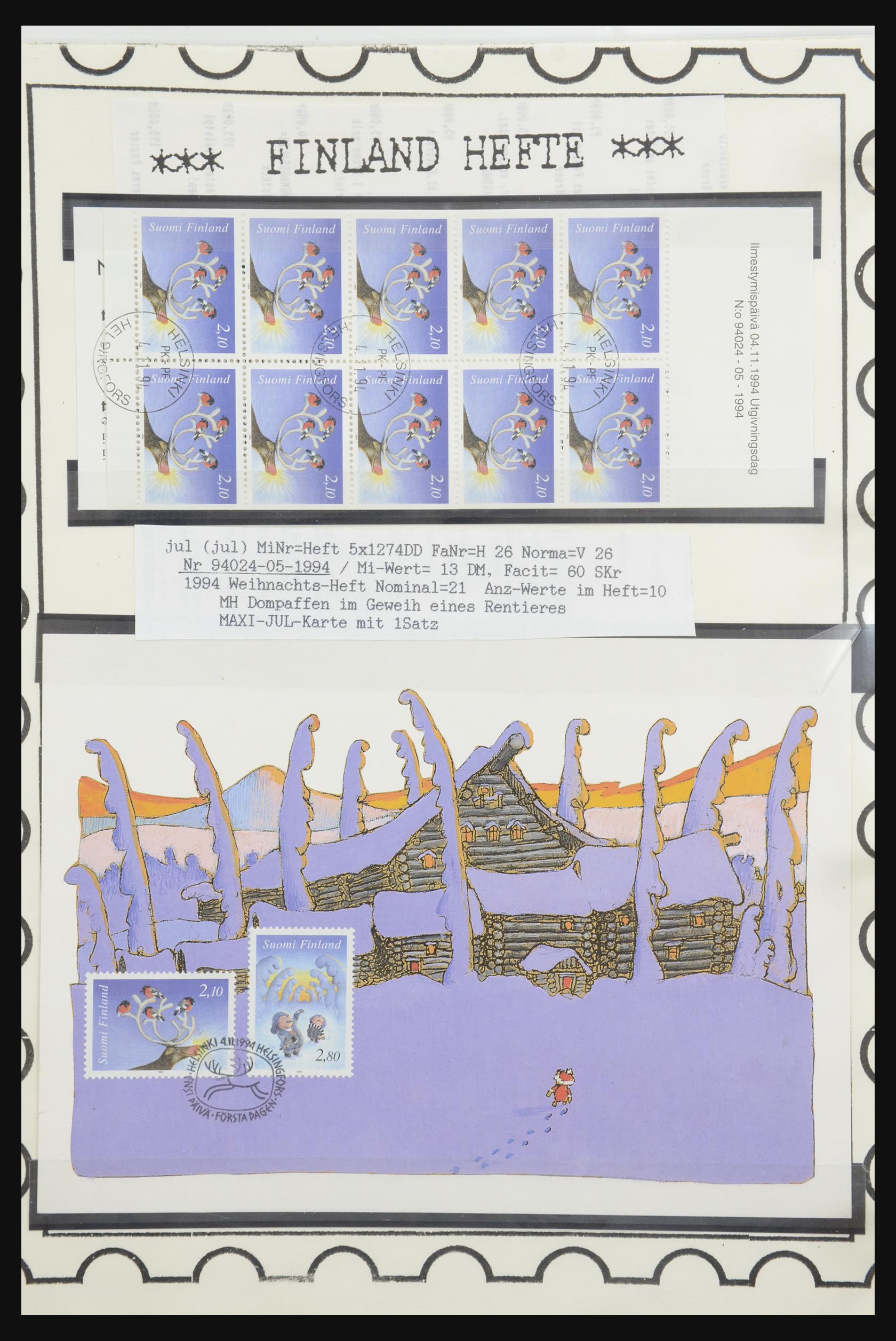 32082 084 - 32082 Finland postzegelboekjes 1939-1995.
