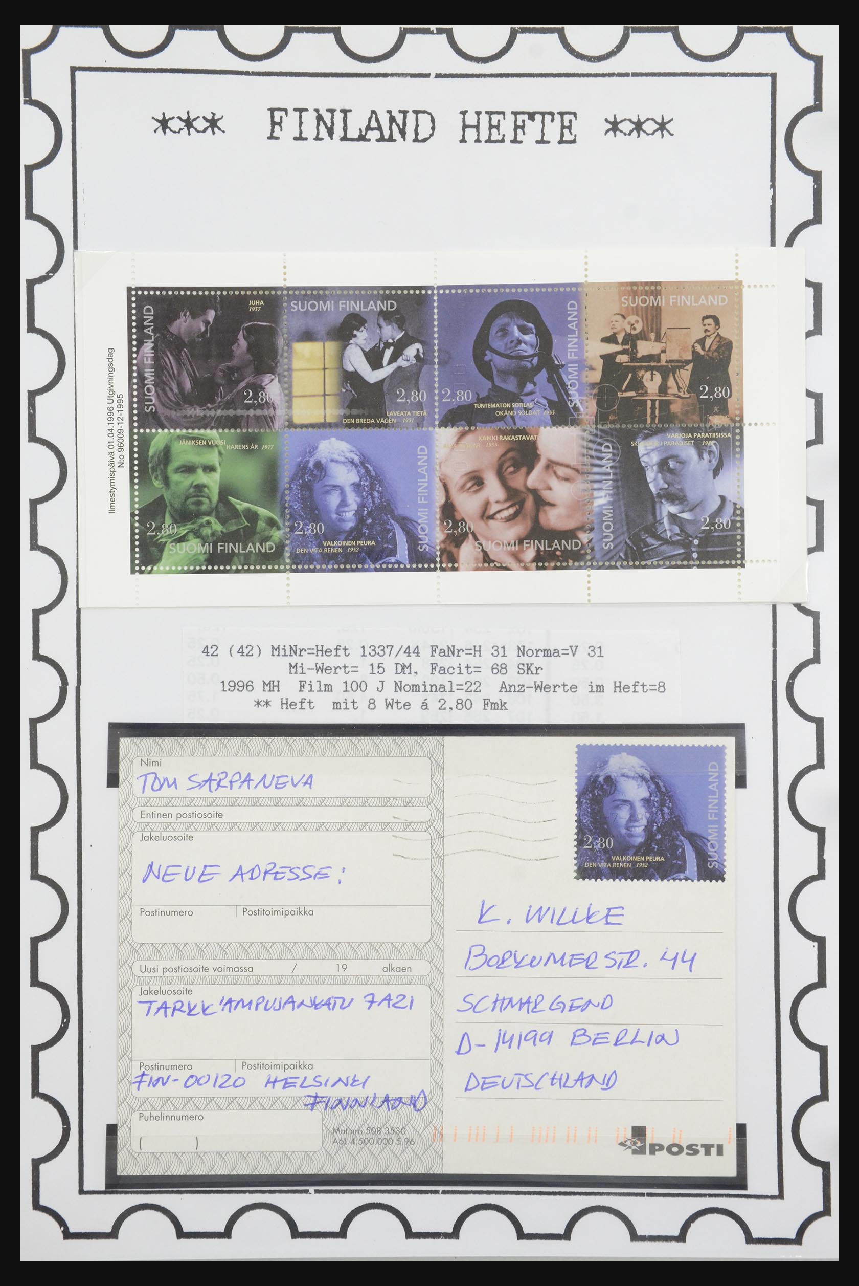 32082 090 - 32082 Finland postzegelboekjes 1939-1995.