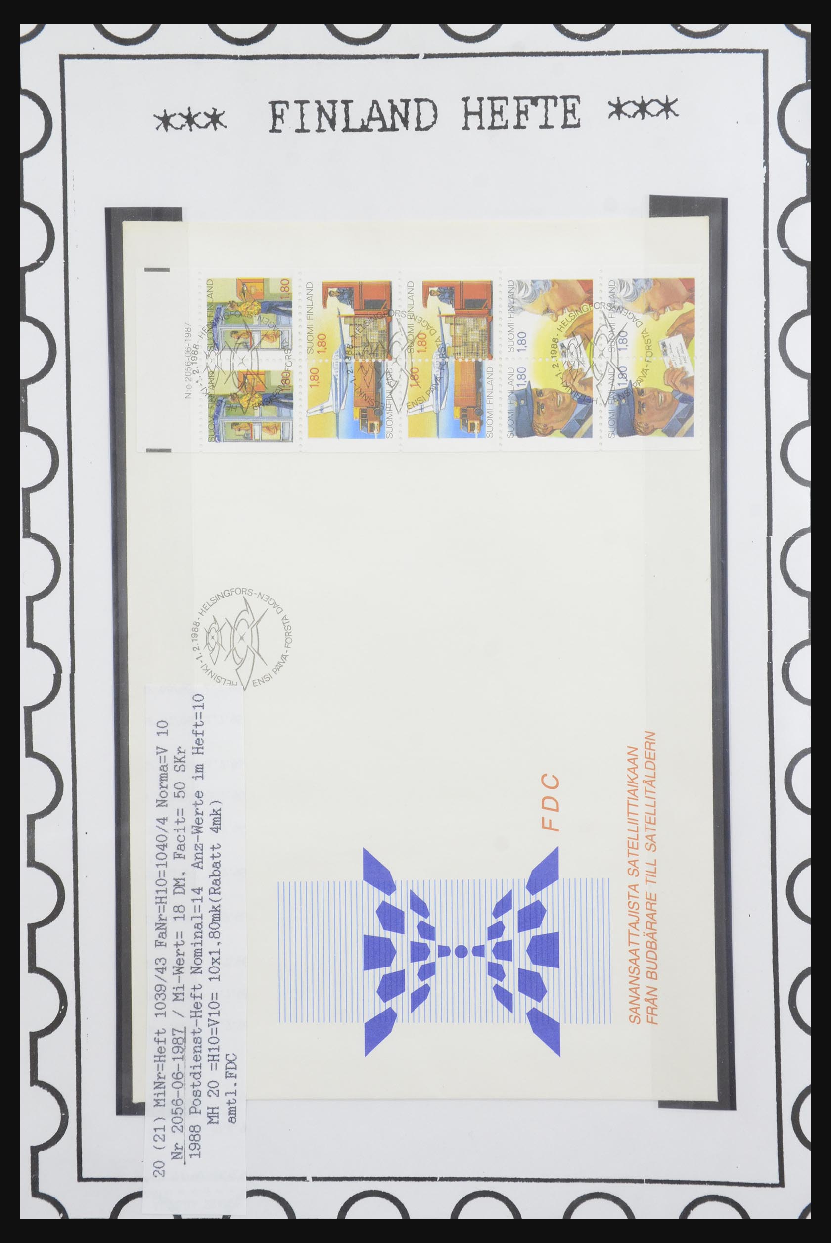 32082 098 - 32082 Finland postzegelboekjes 1939-1995.