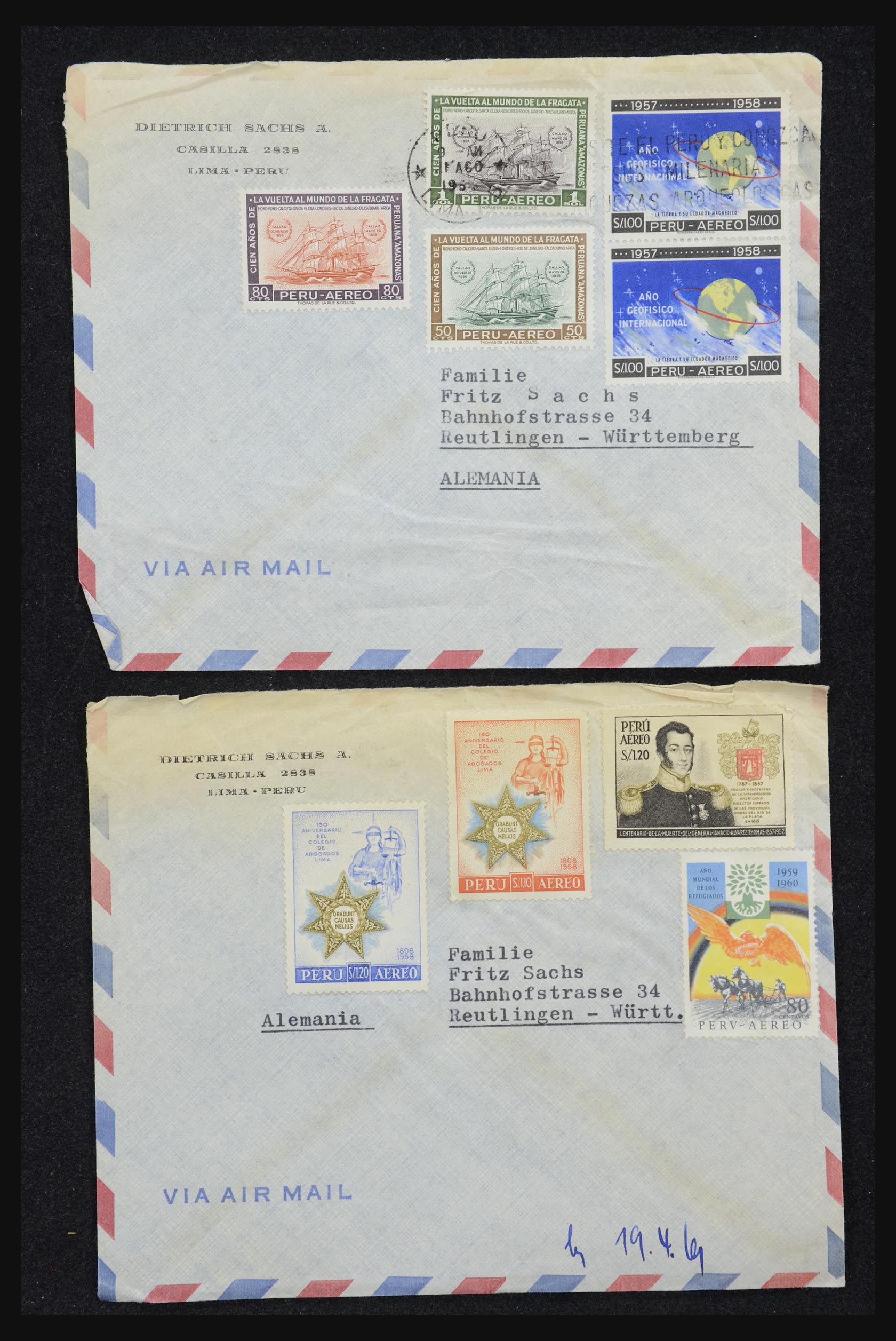 32109 010 - 32109 Peru brieven 1934-1990.