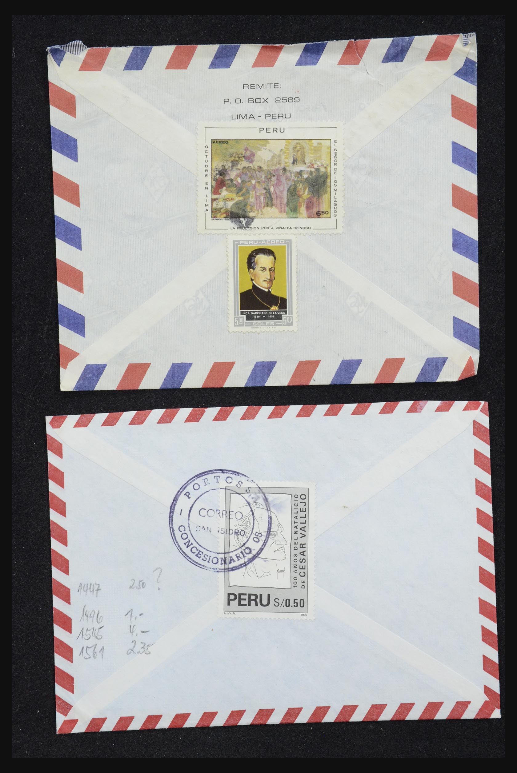 32109 033 - 32109 Peru brieven 1934-1990.