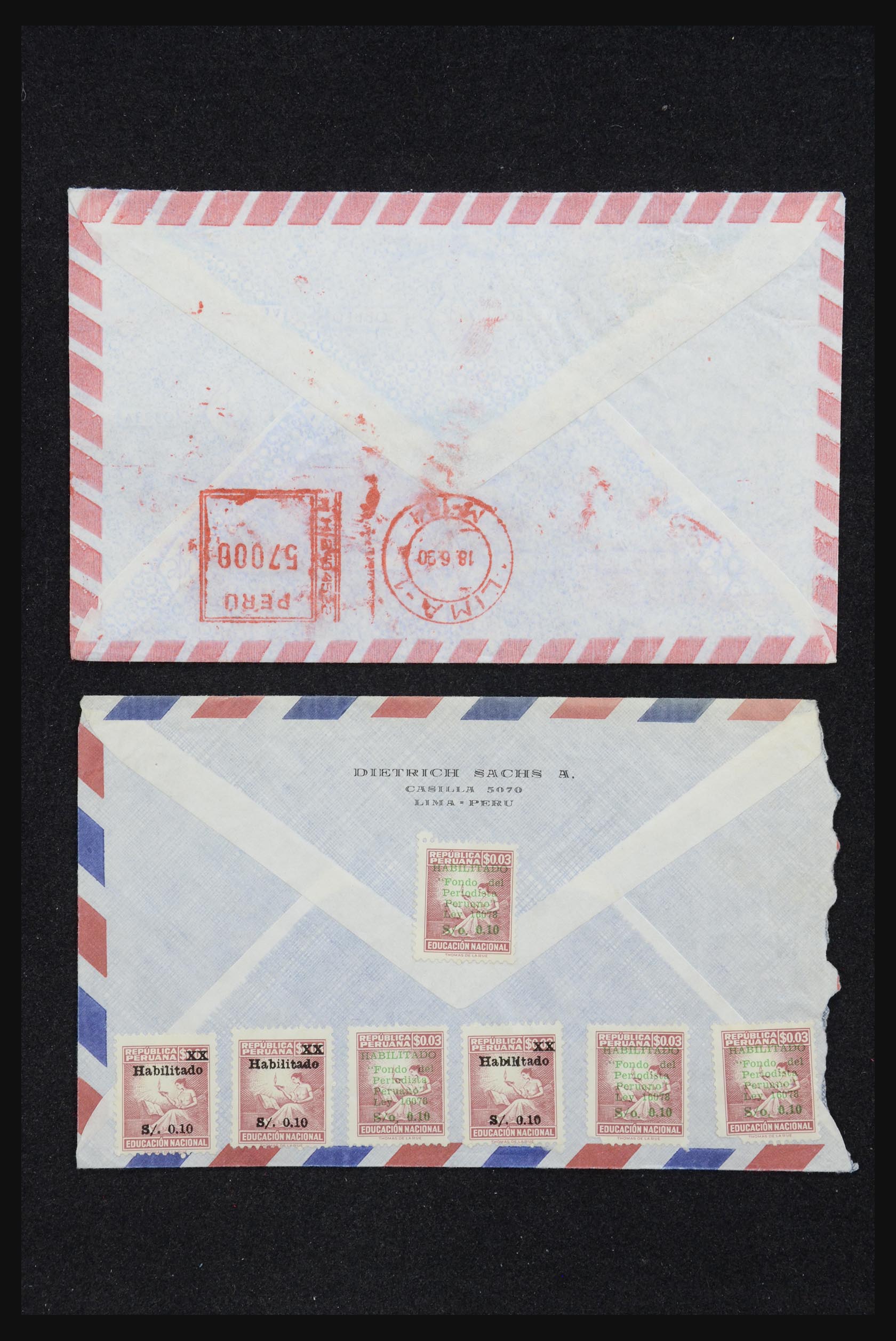 32109 053 - 32109 Peru covers 1934-1990.