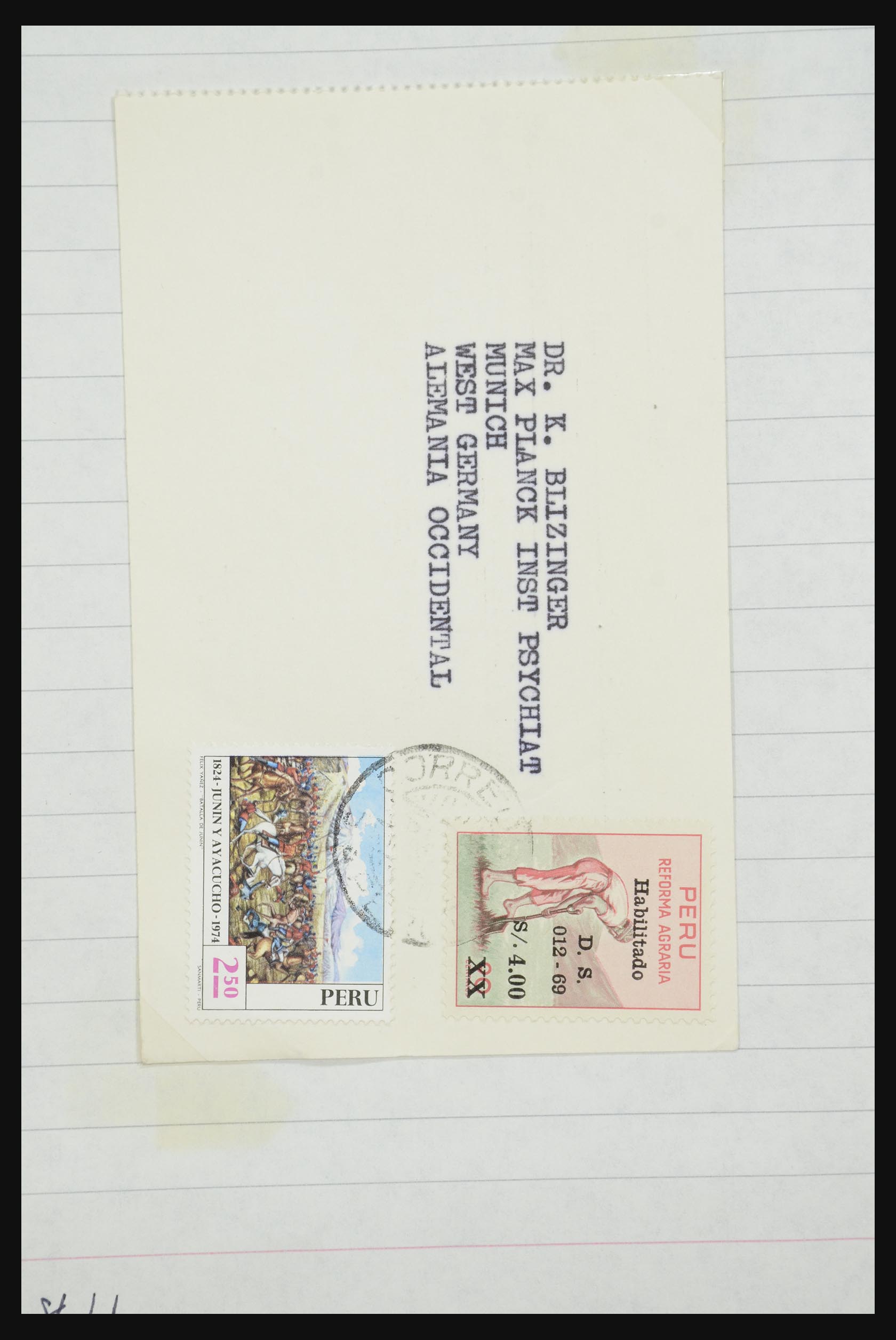 32109 922 - 32109 Peru brieven 1934-1990.