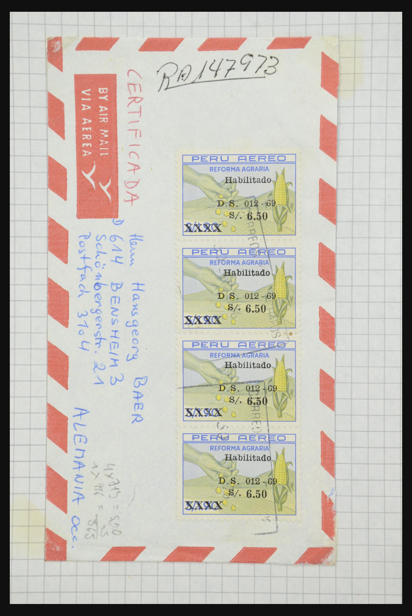 32109 924 - 32109 Peru brieven 1934-1990.