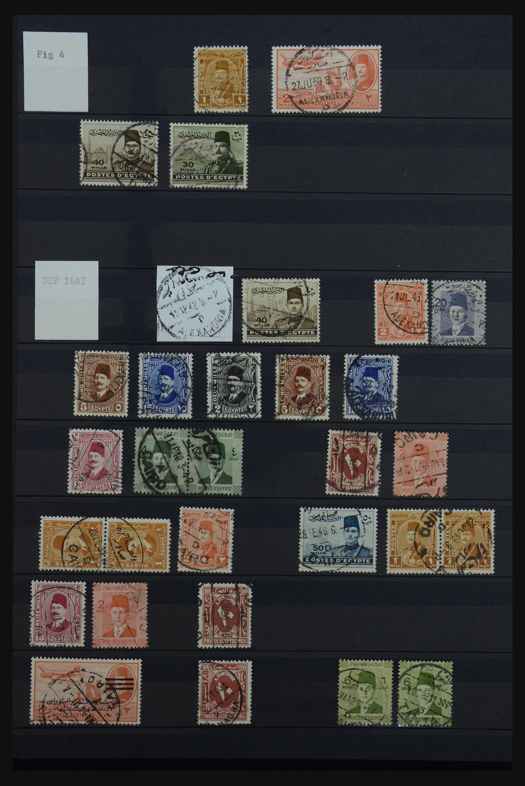 32123 218 - 32123 Egypte stempelverzameling 1867-1950.