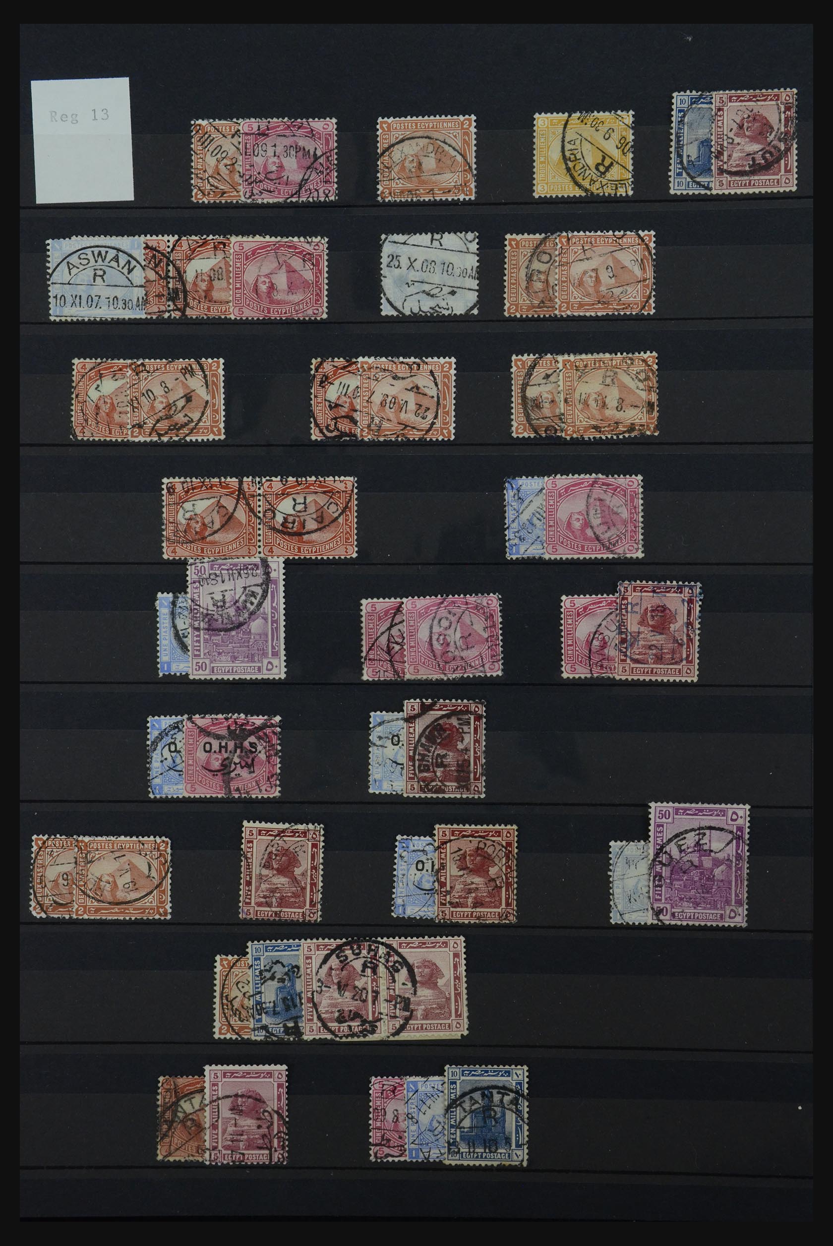 32123 246 - 32123 Egypte stempelverzameling 1867-1950.