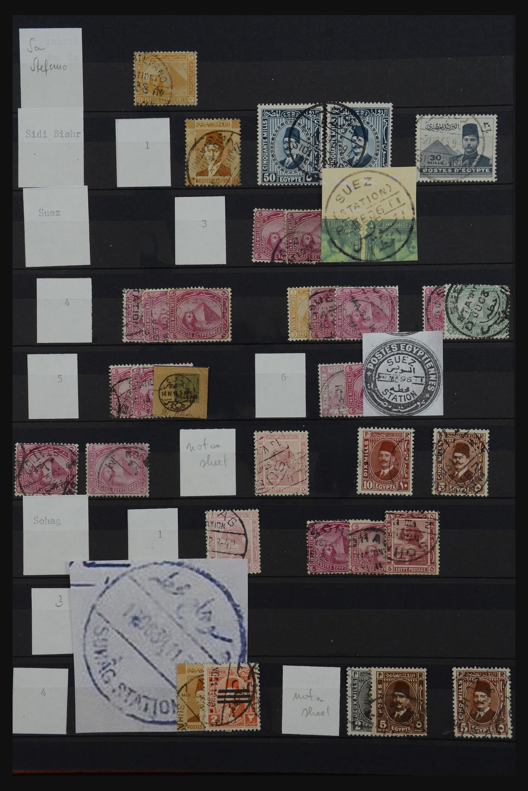 32123 277 - 32123 Egypt cancellations collection 1867-1950.