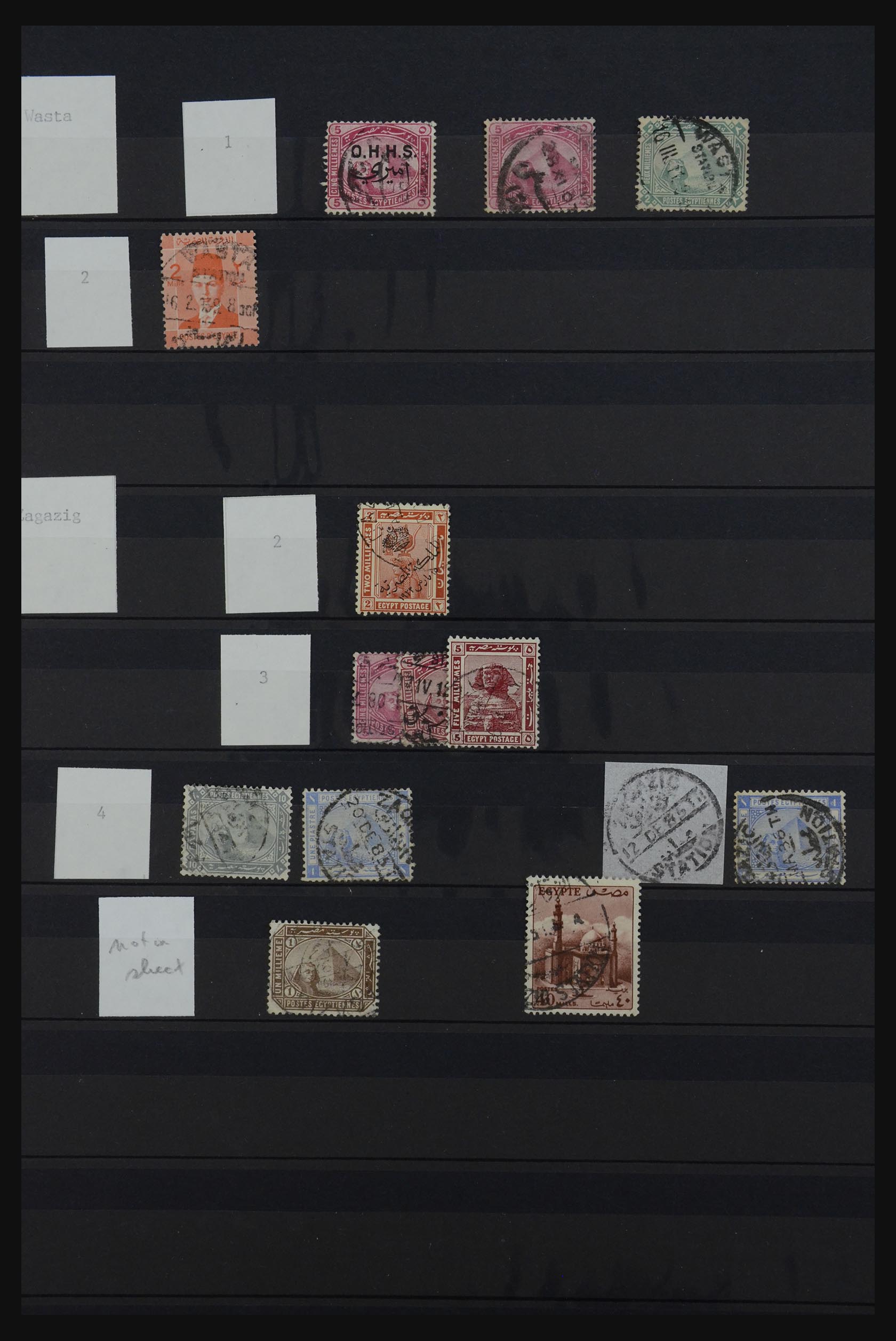 32123 280 - 32123 Egypte stempelverzameling 1867-1950.
