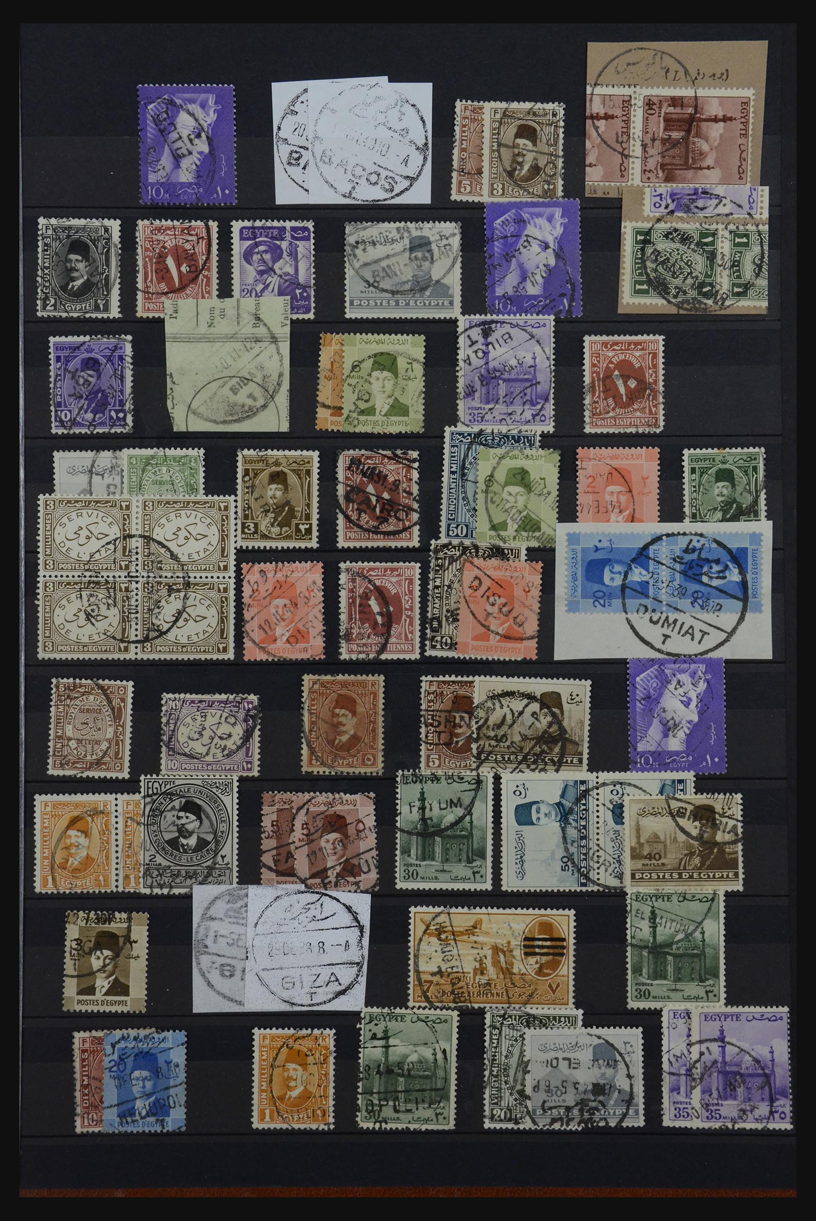 32123 285 - 32123 Egypt cancellations collection 1867-1950.