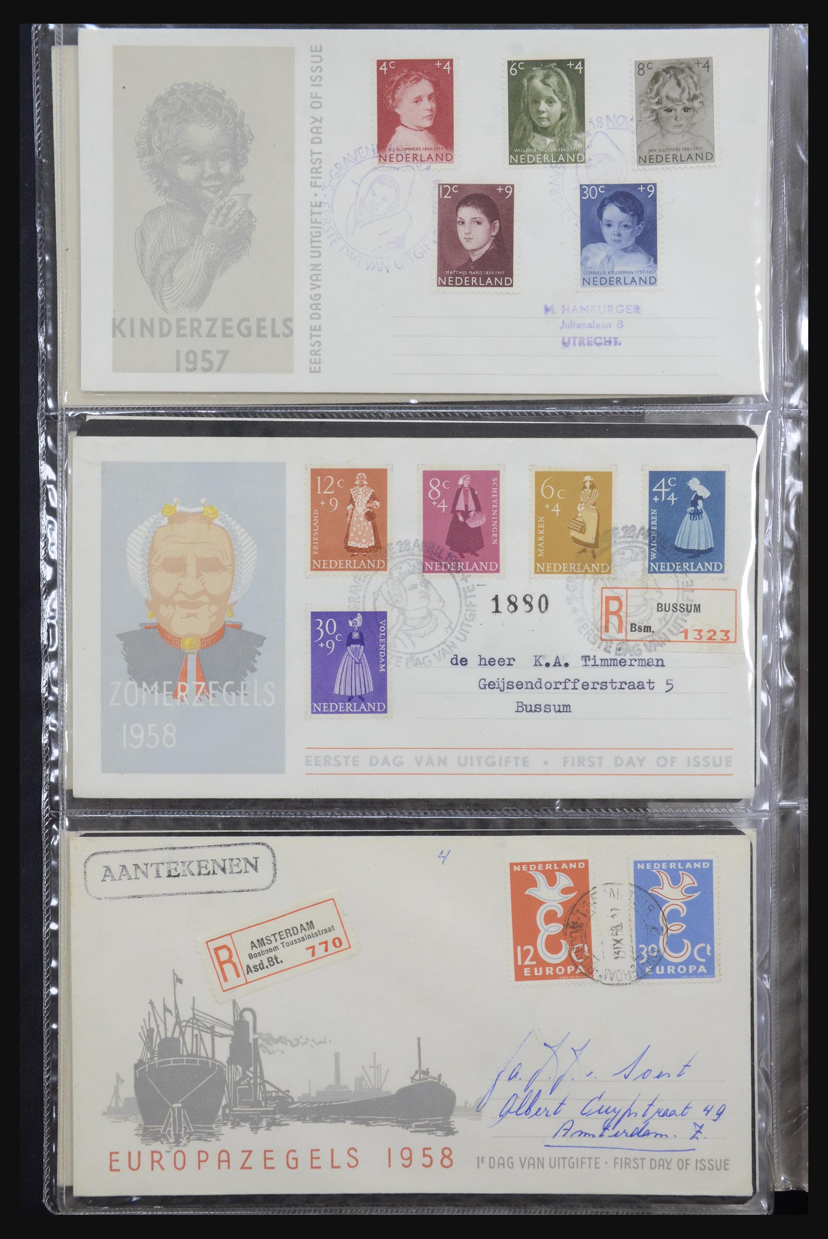 32147 004 - 32147 Nederland FDC's 1956-2016!