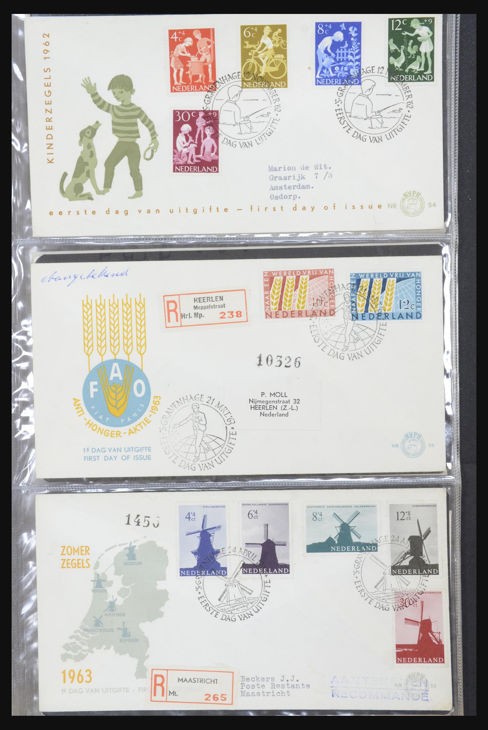 32147 011 - 32147 Netherlands FDC's 1956-2016!