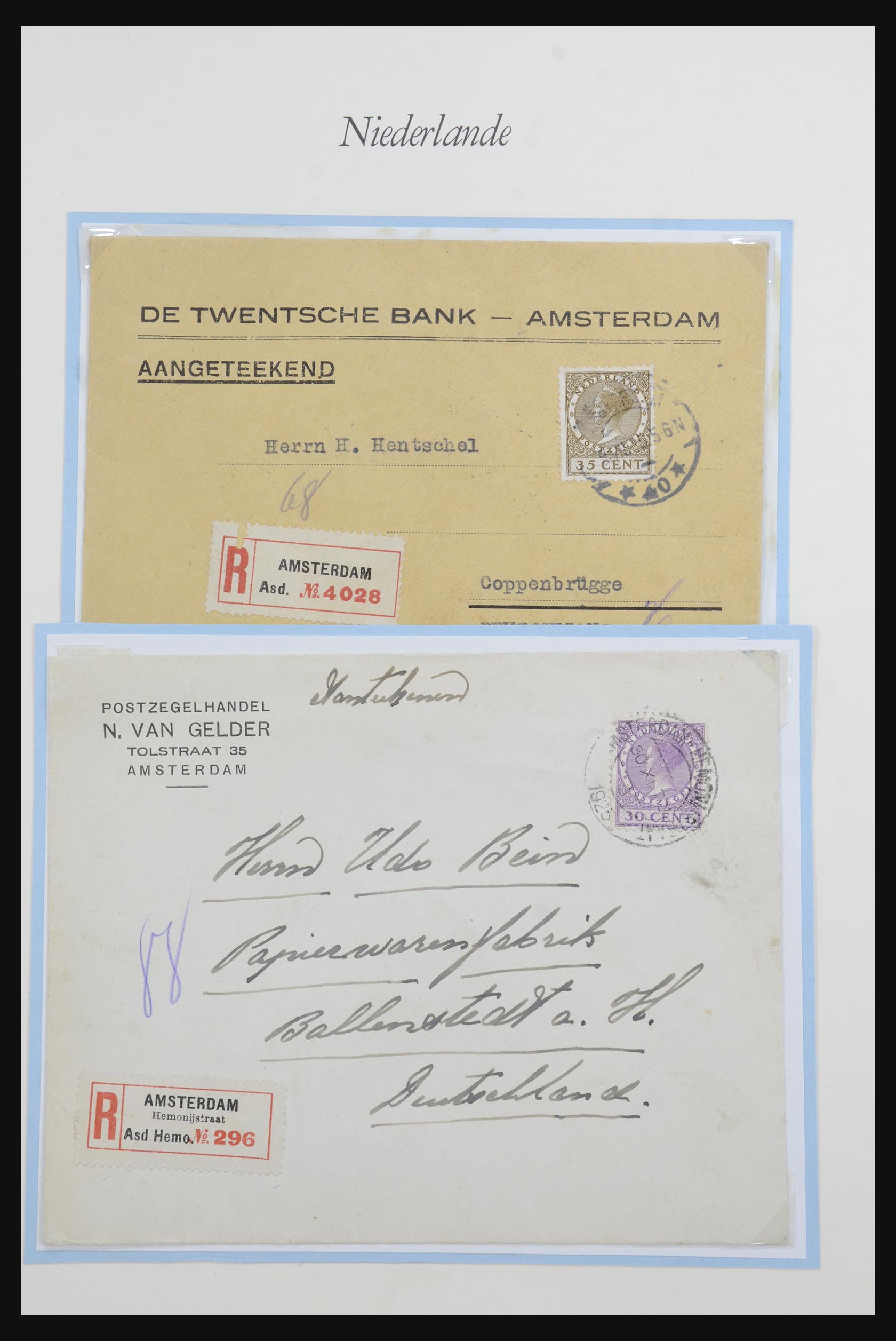32159 002 - 32159 Netherlands covers 1925-1946.
