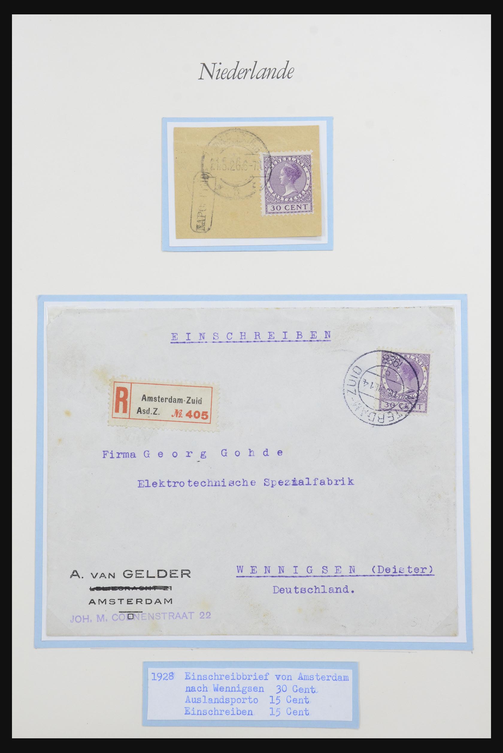 32159 005 - 32159 Netherlands covers 1925-1946.
