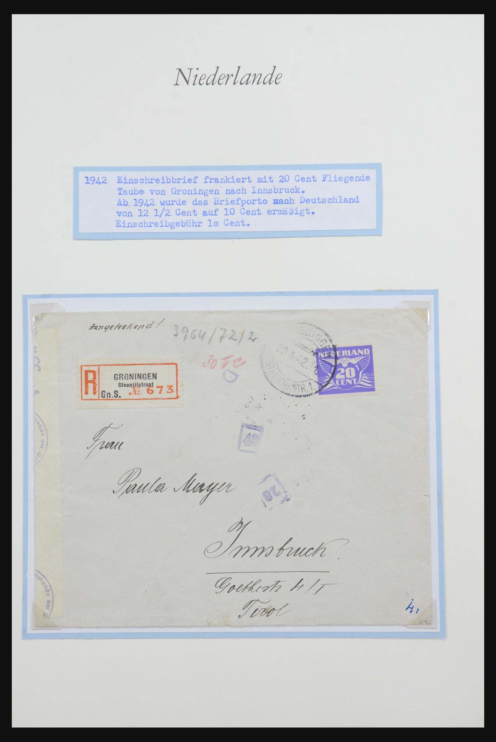 32159 009 - 32159 Nederland brieven 1925-1946.