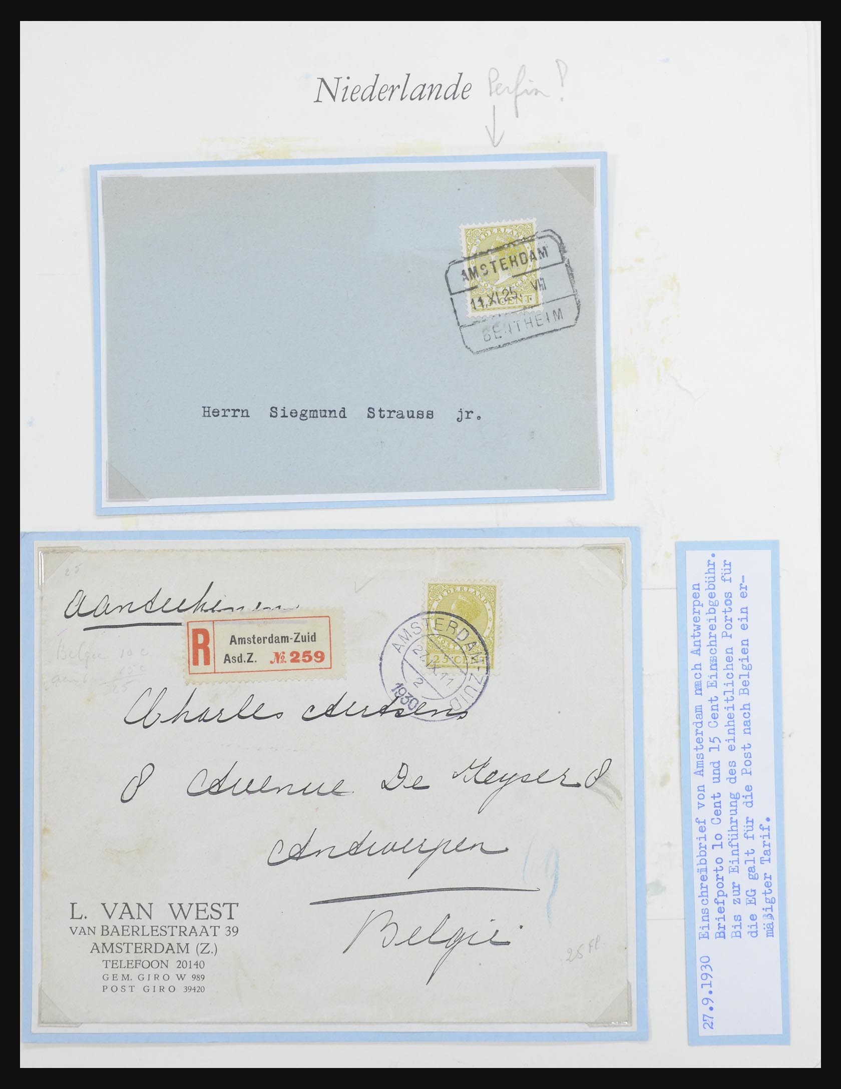 32159 013 - 32159 Netherlands covers 1925-1946.