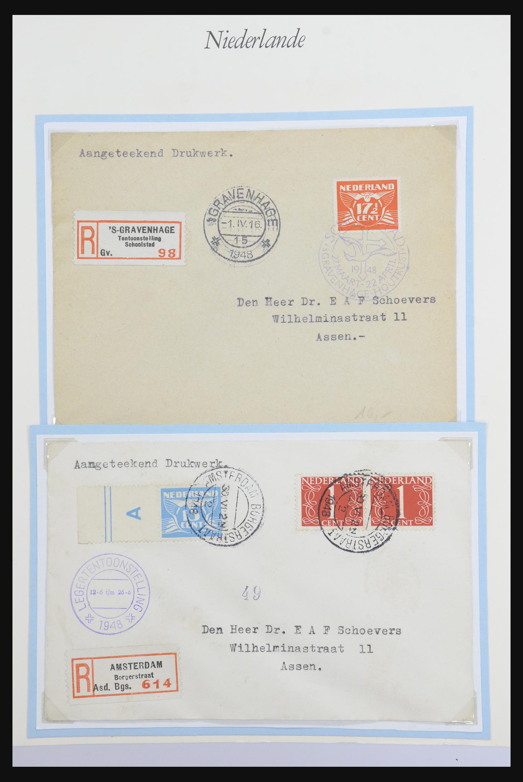 32159 022 - 32159 Netherlands covers 1925-1946.