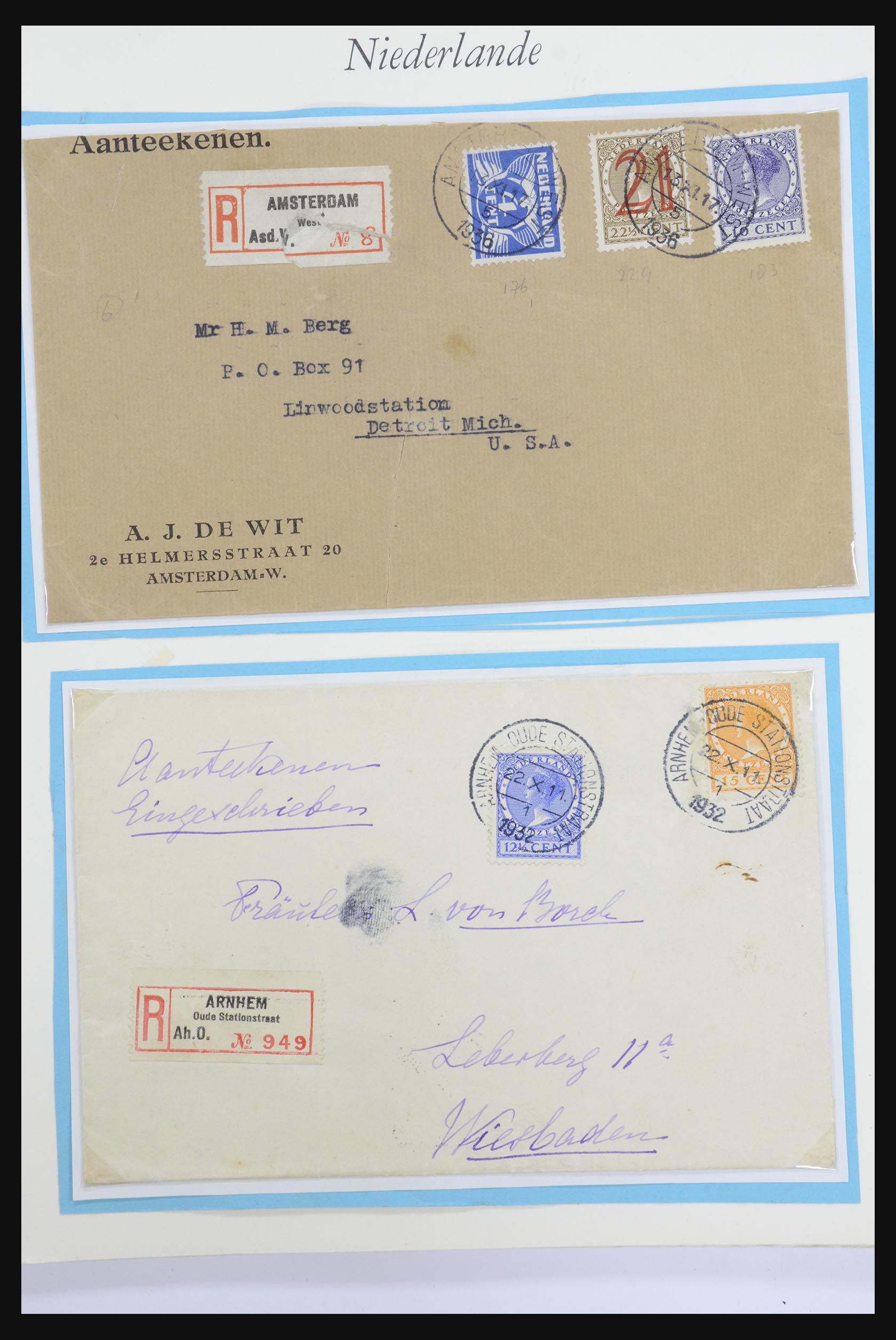 32159 024 - 32159 Netherlands covers 1925-1946.