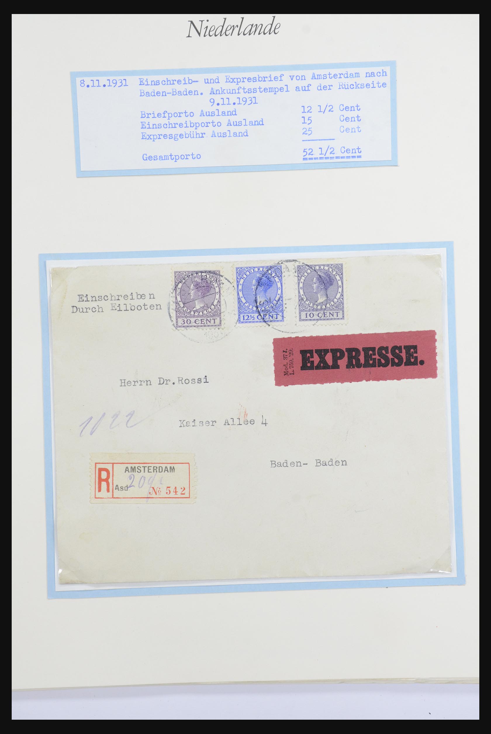 32159 027 - 32159 Netherlands covers 1925-1946.