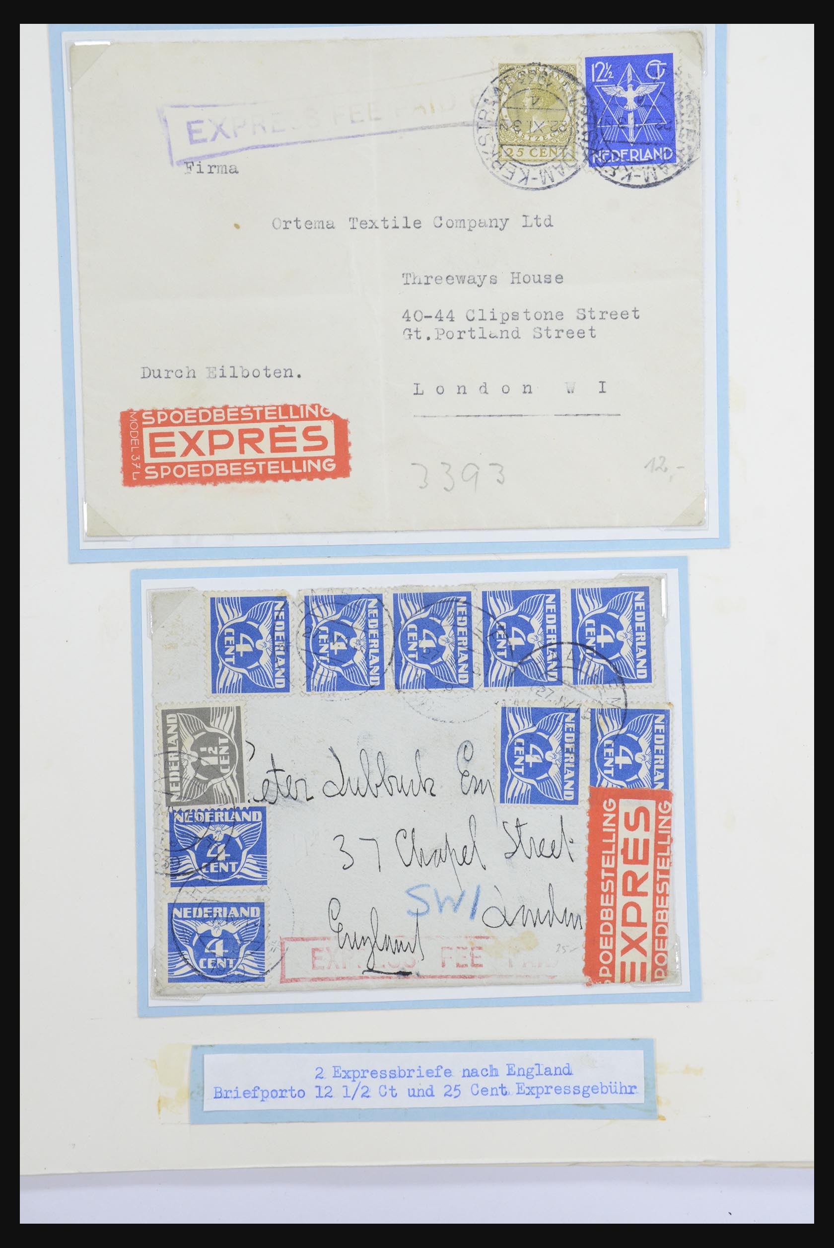 32159 028 - 32159 Nederland brieven 1925-1946.