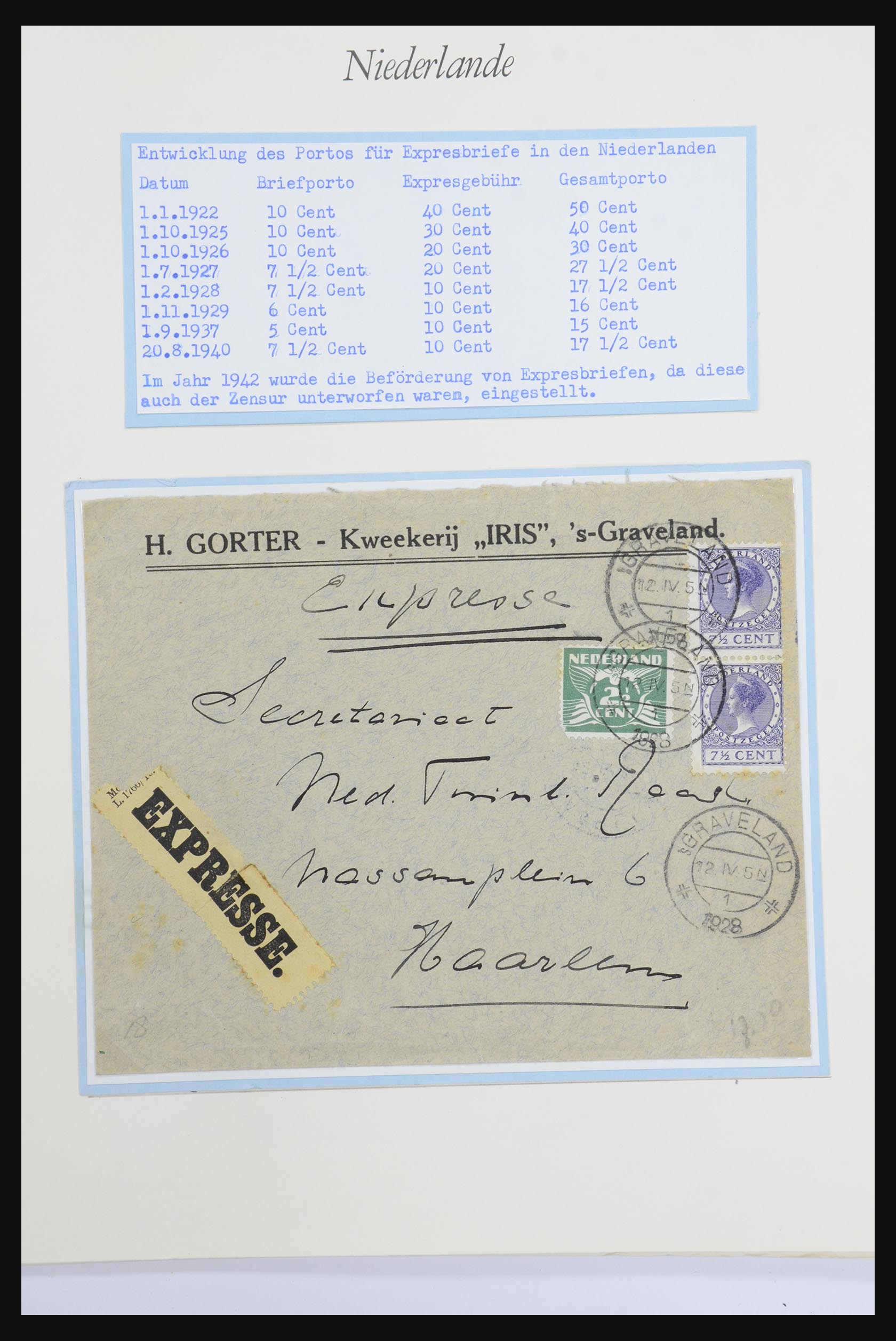 32159 029 - 32159 Nederland brieven 1925-1946.