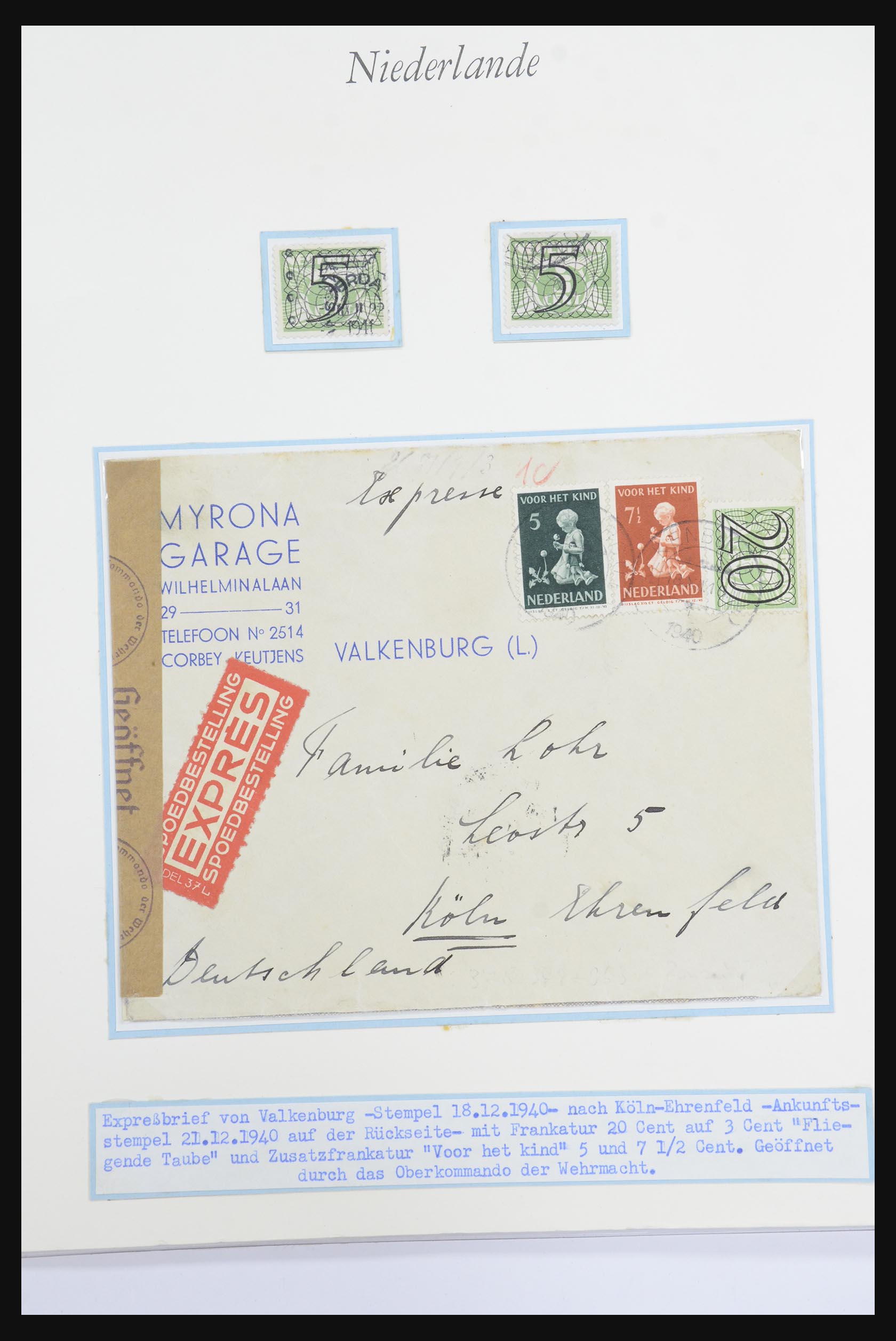 32159 035 - 32159 Netherlands covers 1925-1946.