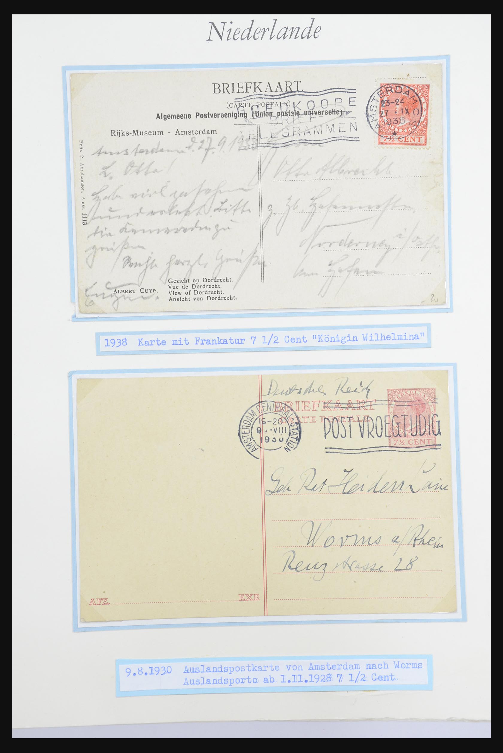 32159 041 - 32159 Netherlands covers 1925-1946.