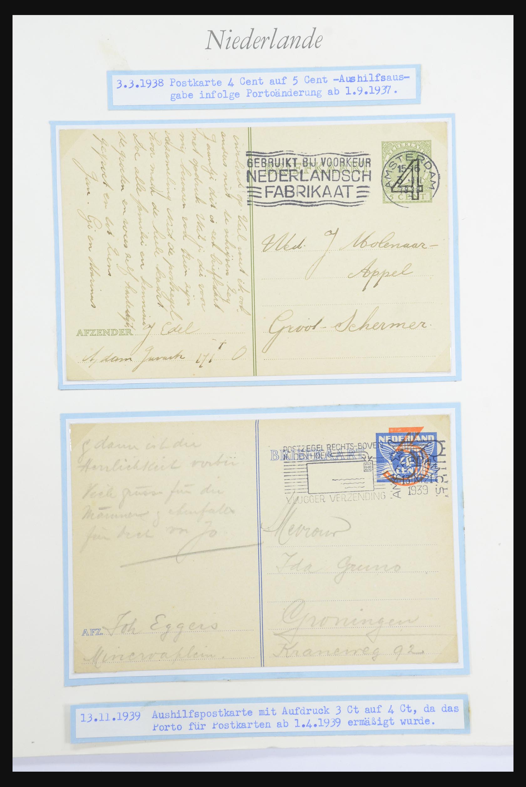32159 048 - 32159 Nederland brieven 1925-1946.