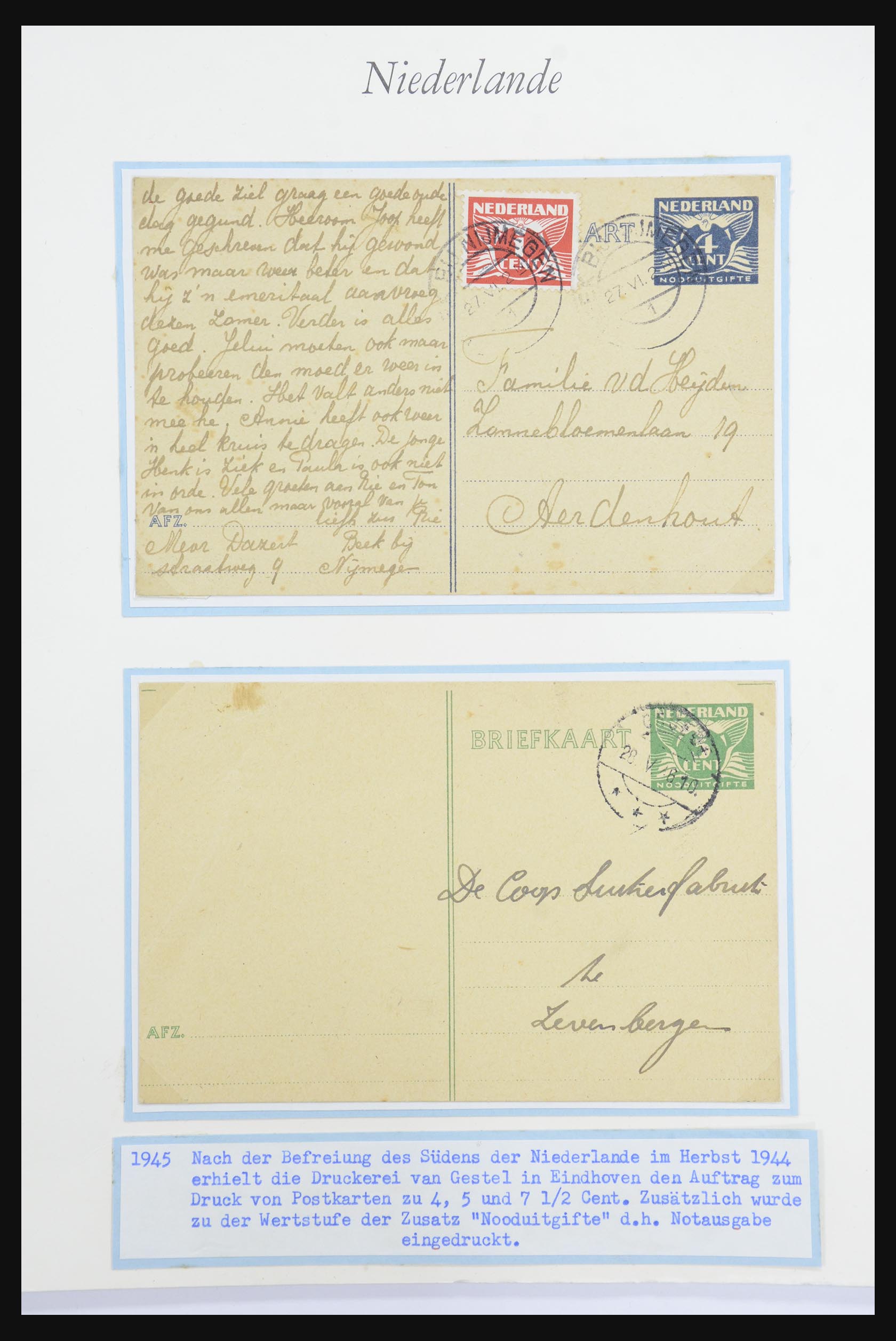 32159 050 - 32159 Netherlands covers 1925-1946.