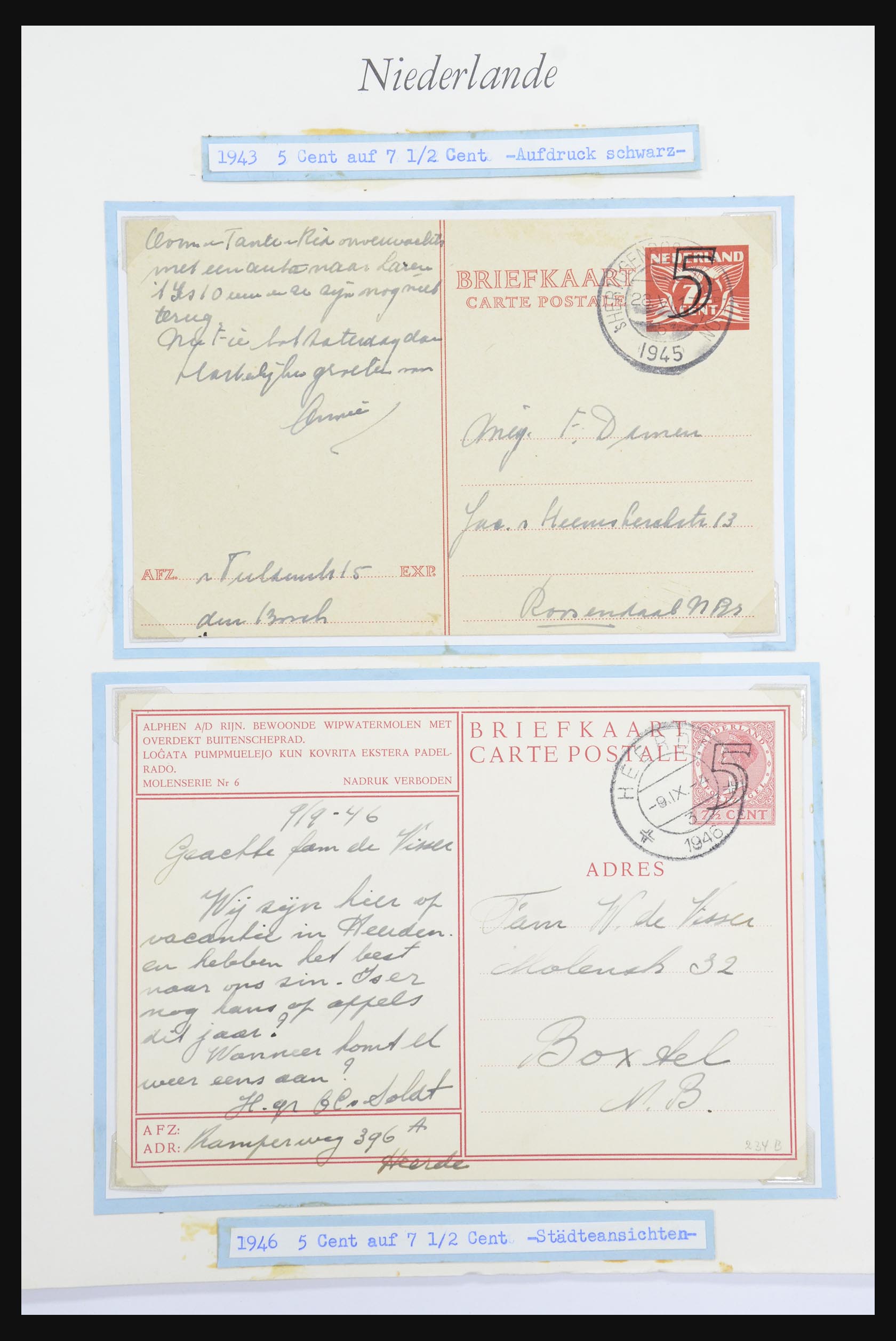 32159 051 - 32159 Netherlands covers 1925-1946.