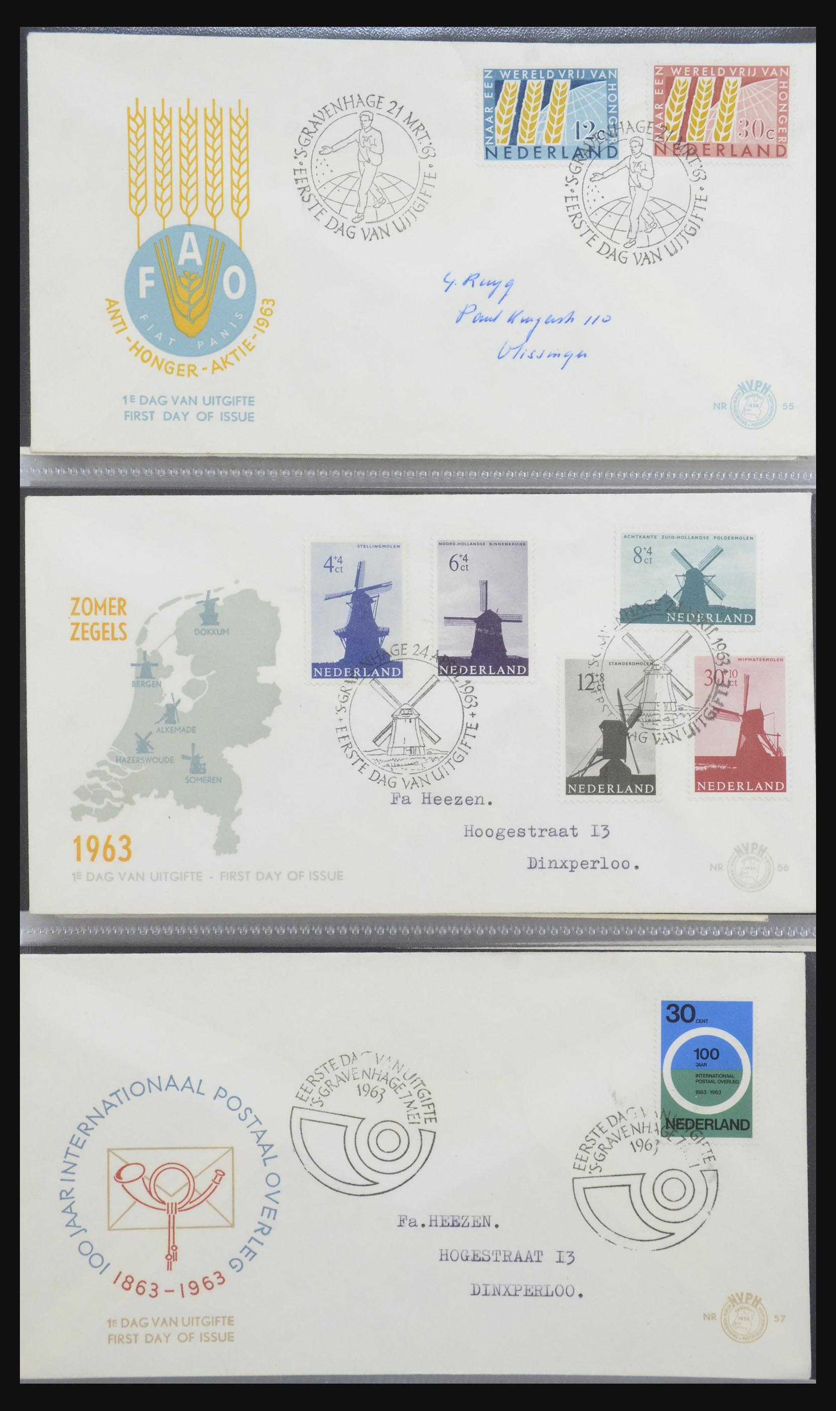 32170 016 - 32170 Netherlands FDC's 1953-2004.