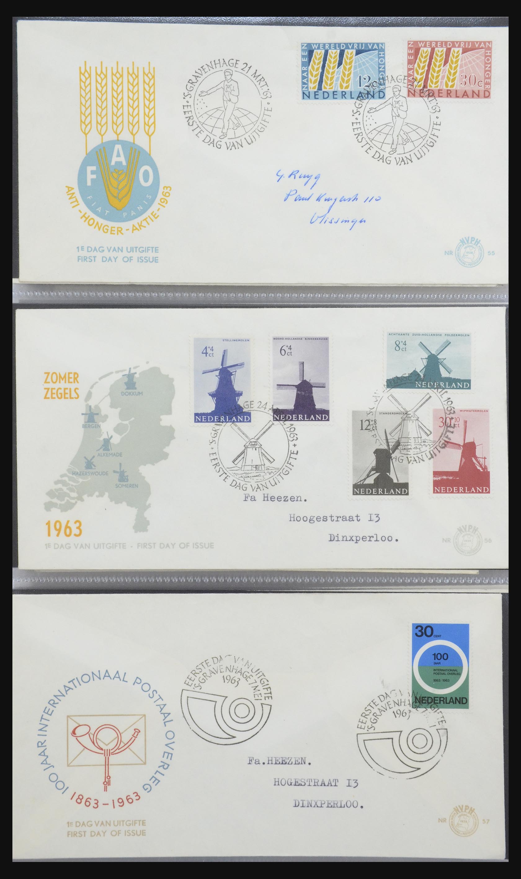 32170 016 - 32170 Netherlands FDC's 1953-2004.