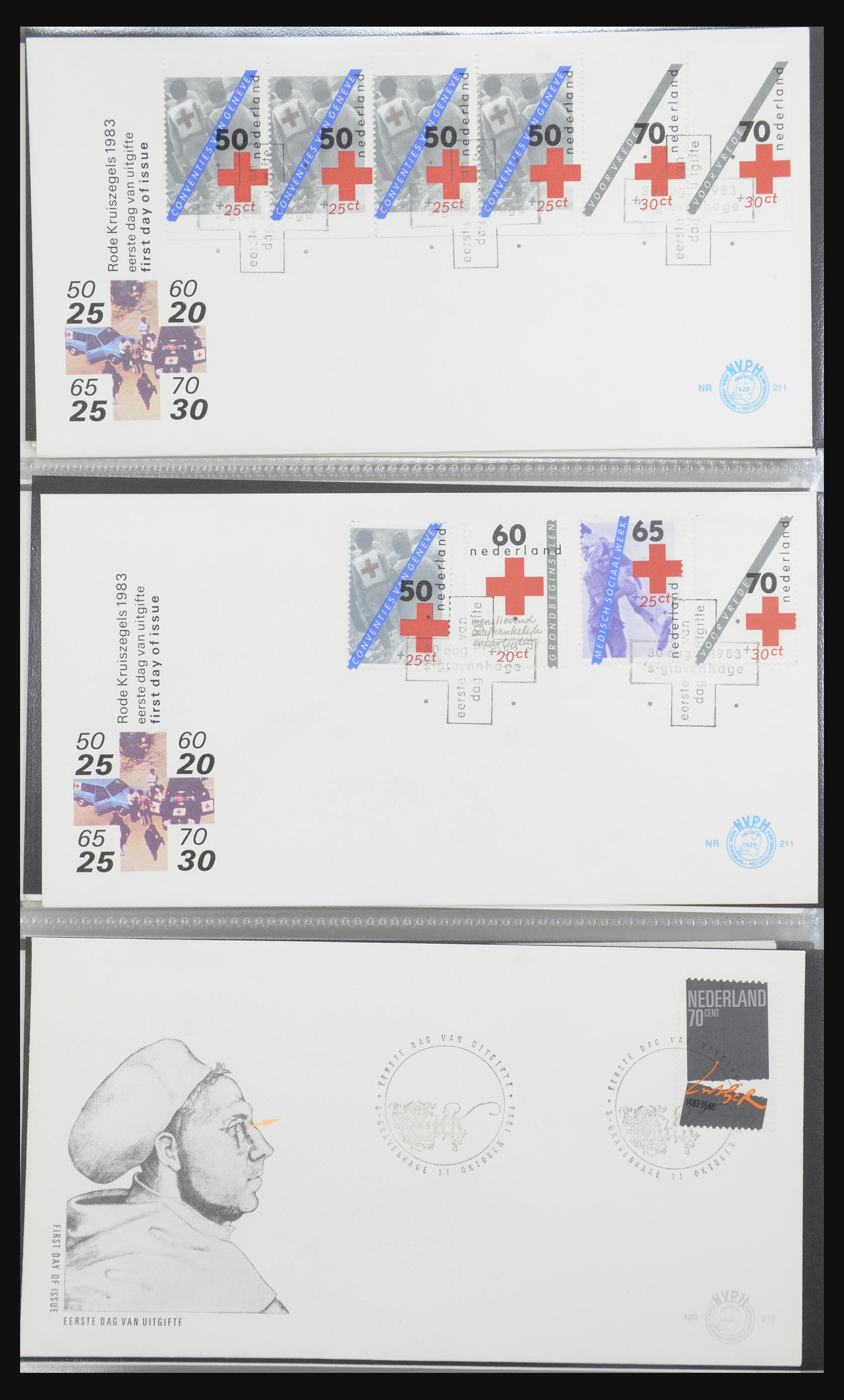 32170 073 - 32170 Netherlands FDC's 1953-2004.