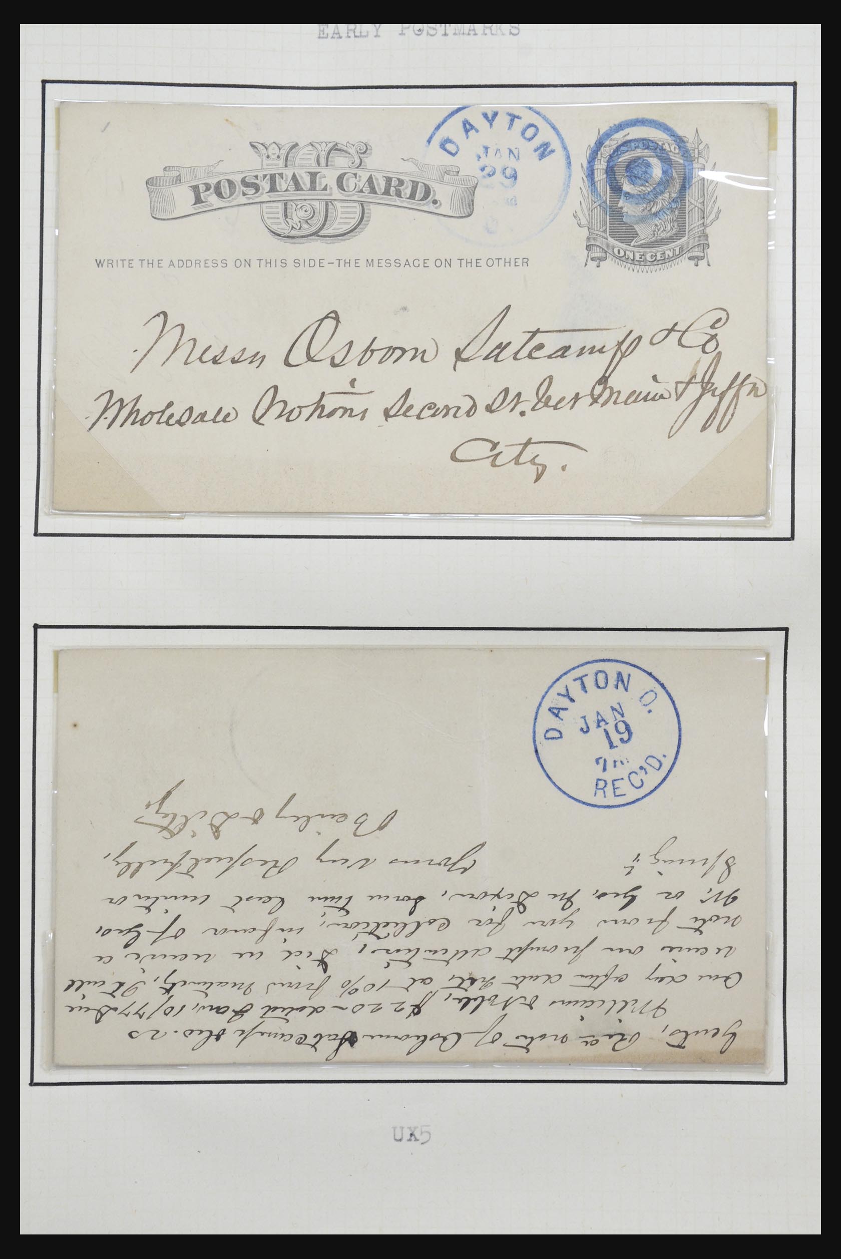 32209 007 - 32209 USA postal cards 1873-1950.