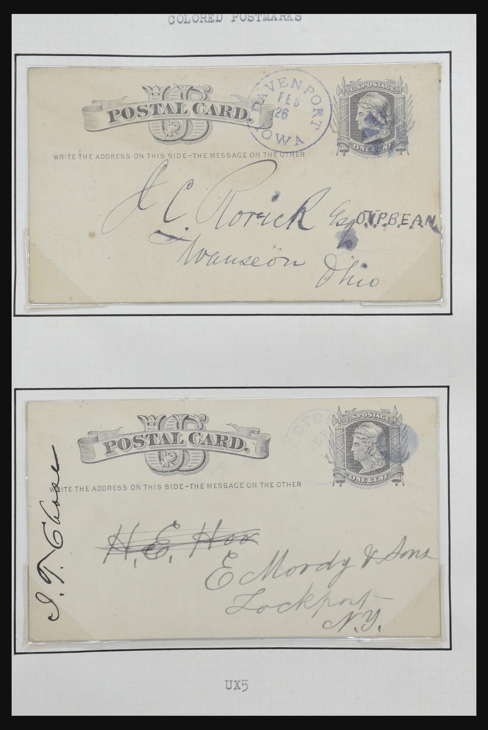 32209 009 - 32209 USA postal cards 1873-1950.