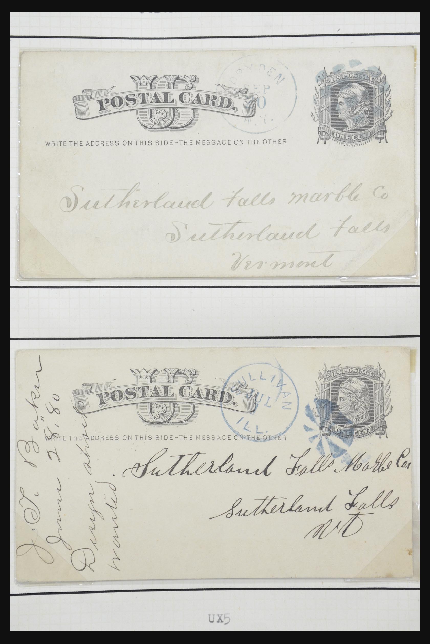 32209 010 - 32209 USA postal cards 1873-1950.