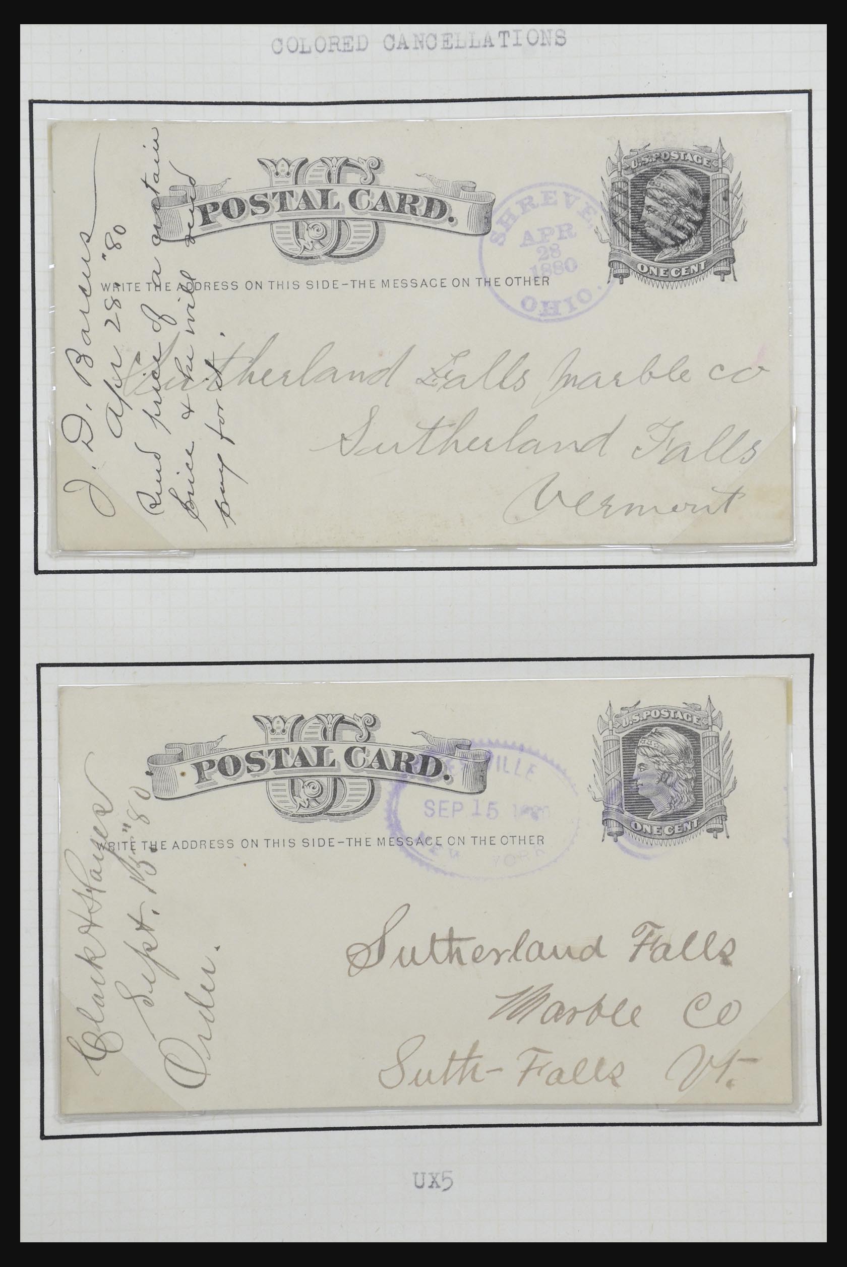 32209 019 - 32209 USA postal cards 1873-1950.