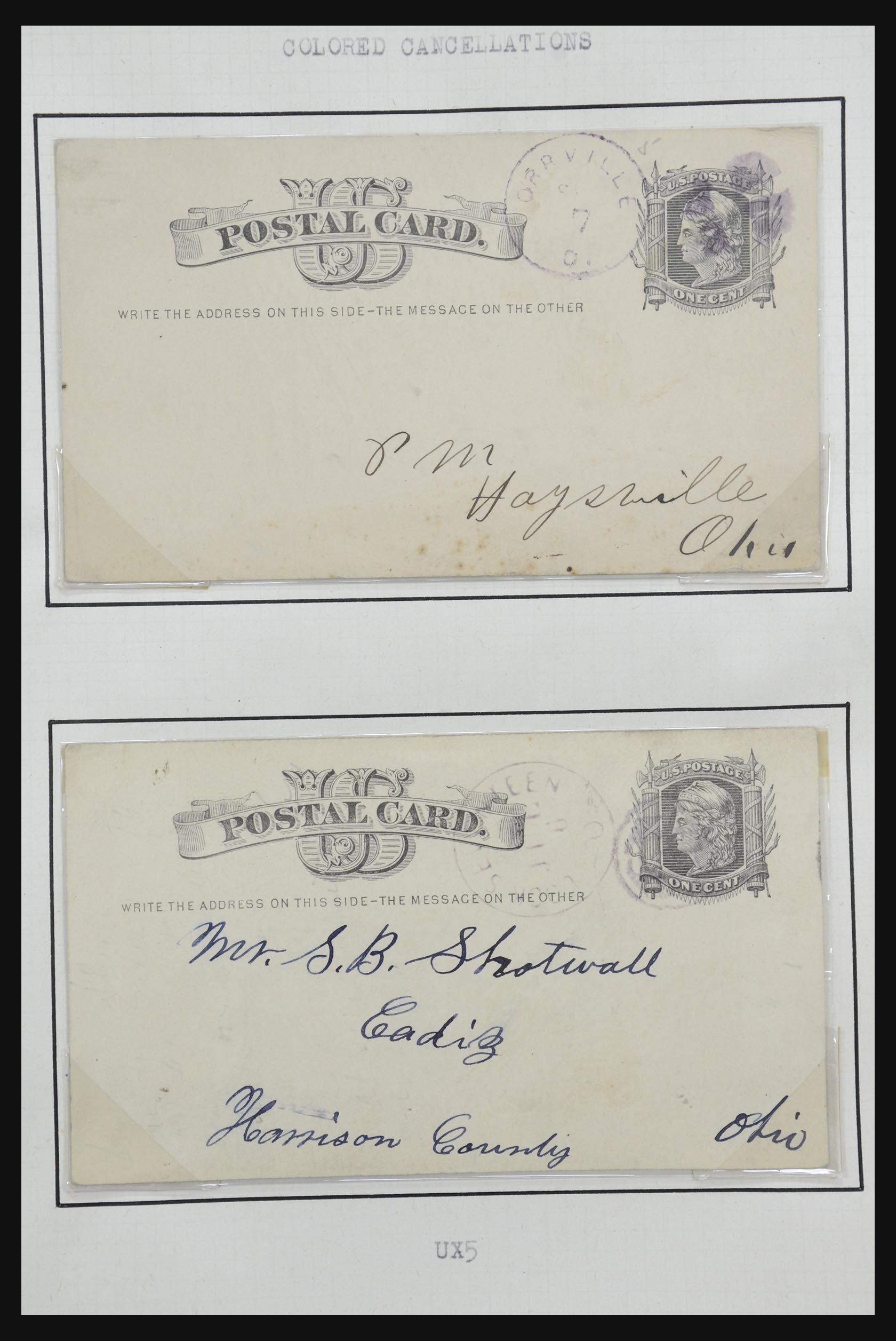 32209 032 - 32209 USA postal cards 1873-1950.