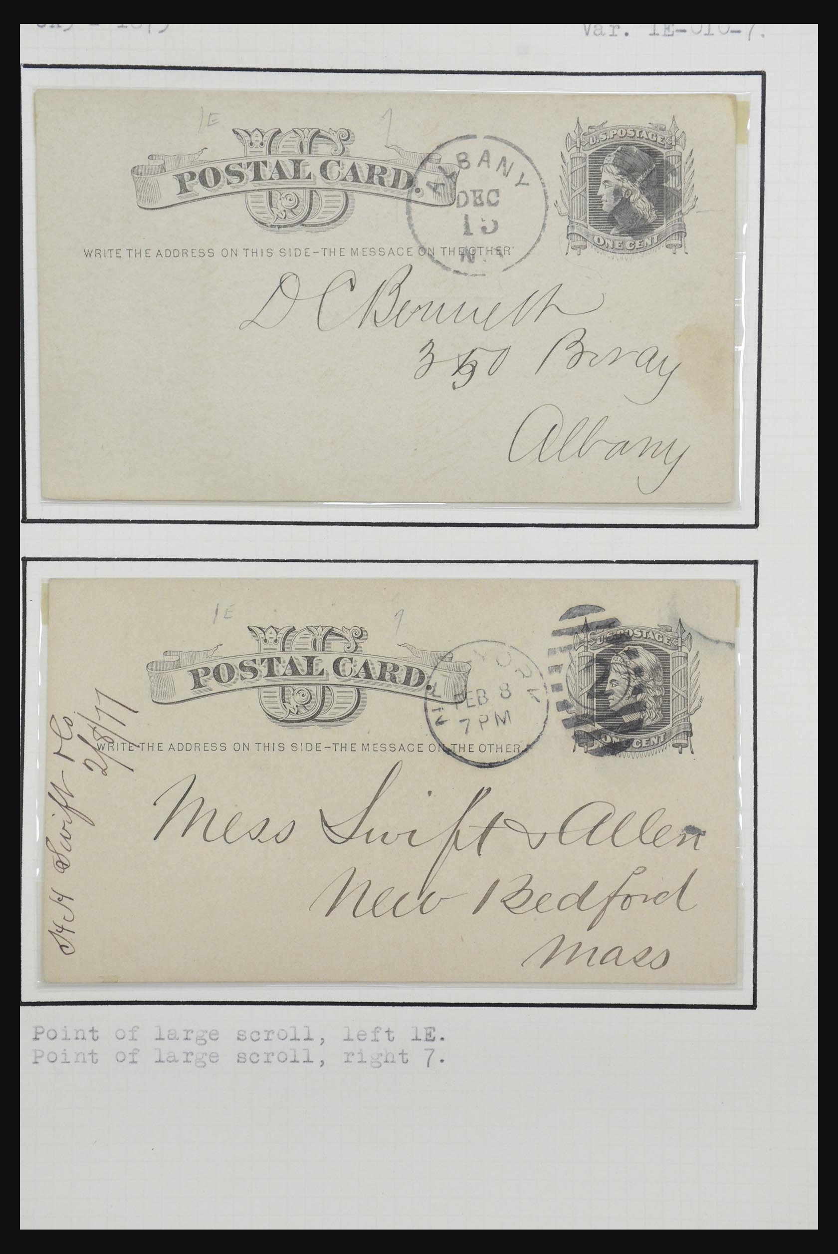 32209 060 - 32209 USA postal cards 1873-1950.