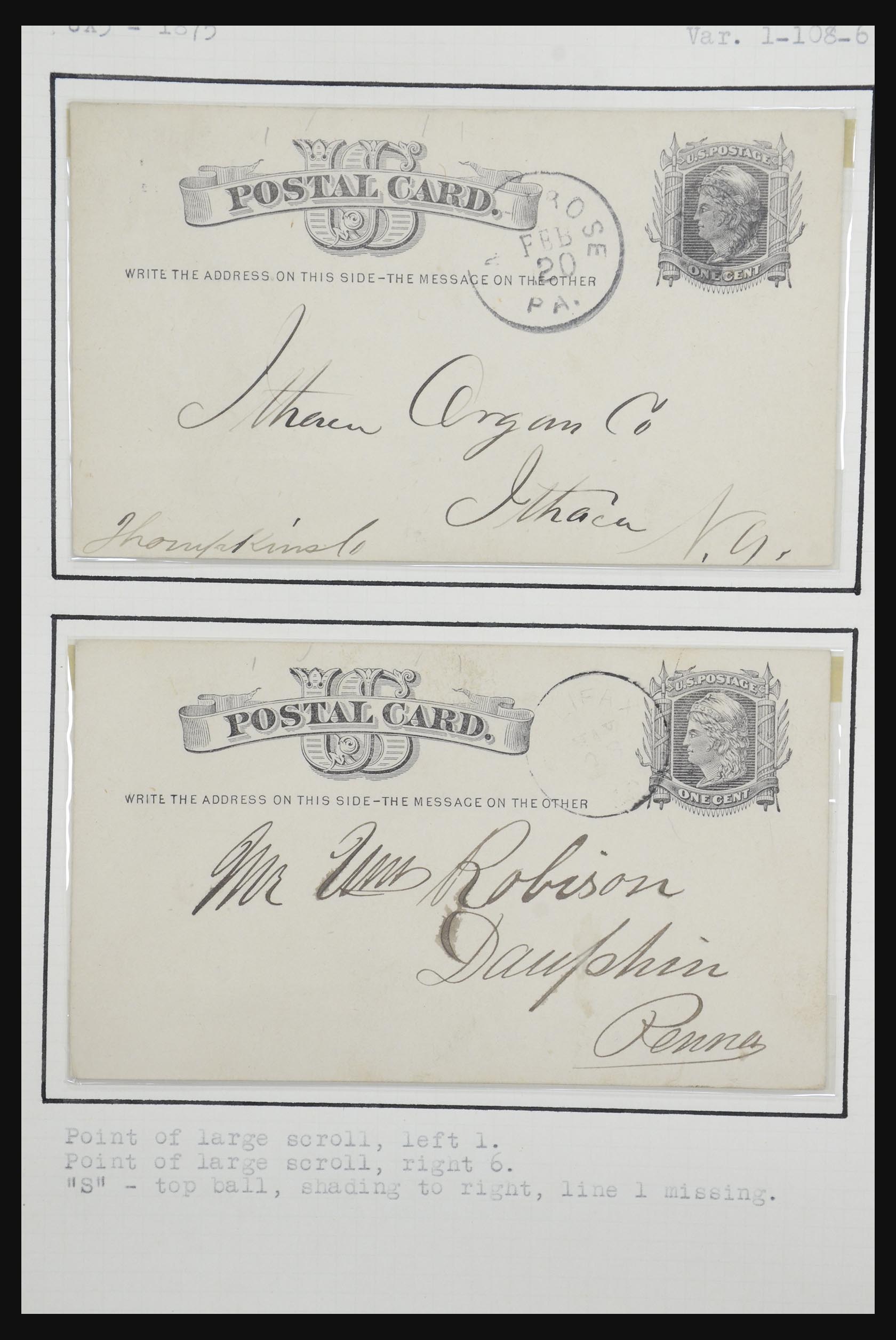 32209 072 - 32209 USA postal cards 1873-1950.