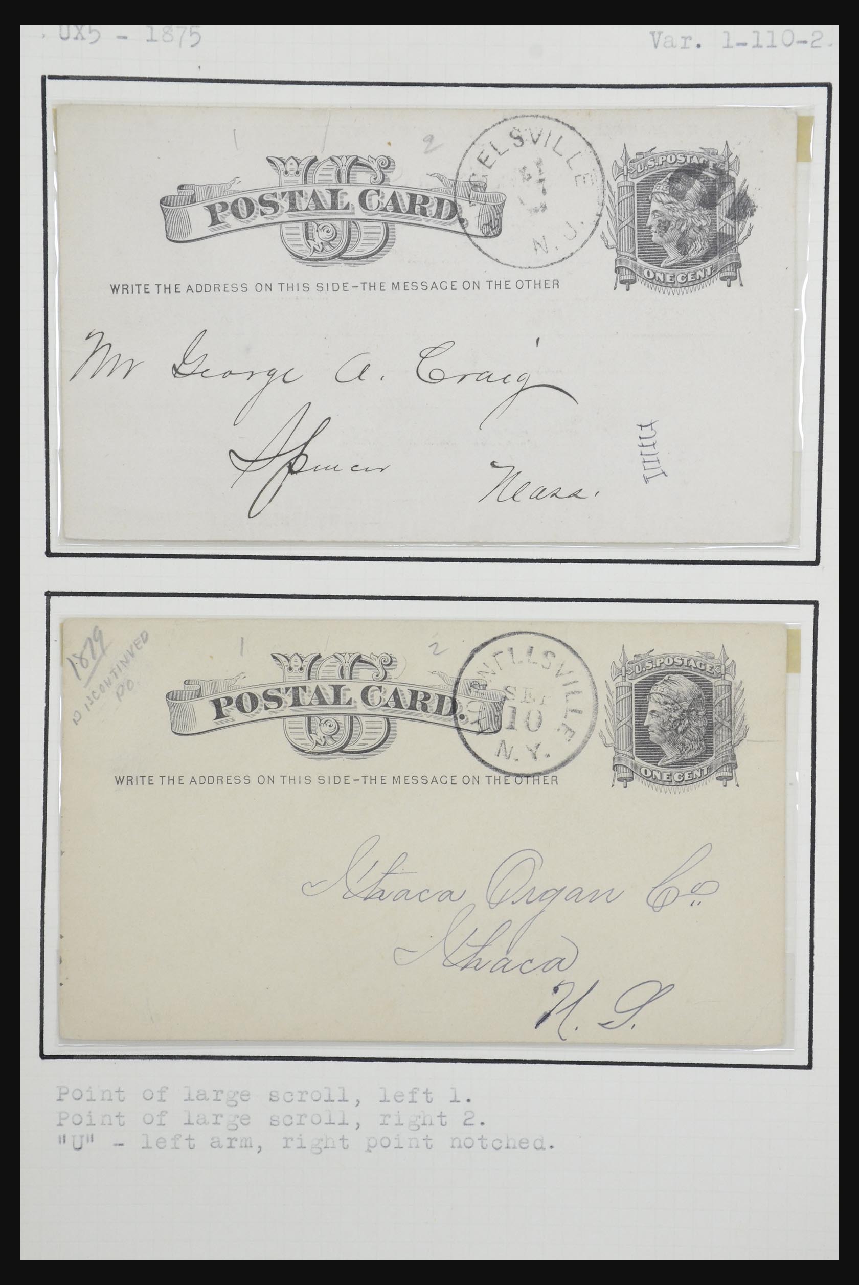 32209 074 - 32209 USA briefkaarten 1873-1950.